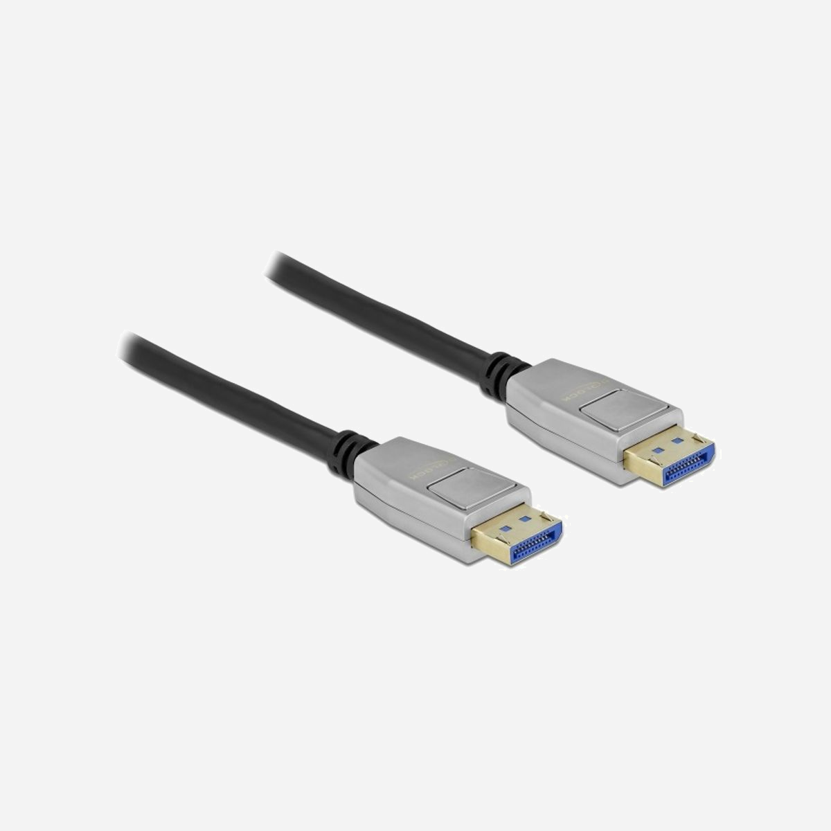 DeLOCK Câble DisplayPort 2.0 1m, 10K (10240x4320) 60Hz, 54 Gbps, HDR, Connecteurs mâles plaqués or, Cuivre AWG28, Triple blindage - Ce câble de Delock peut être utilisé pour connecter une interface DisplayPort, ex. écrans ou télés, à un PC ou un laptop.<br><br>Résolution 10K et compatible HDR<br>Compatible avec une largeur de bande d’un maximum de 54 Gbps, le contenu peut être affiché en résolution de réponse 10K (10240 x 4320 @ 60 Hz).<br>En raison des couleurs compatibles HDR affichée de façon réaliste, la profondeur, la luminosité et le contraste impressionnants sont reproduits de manière optimale.