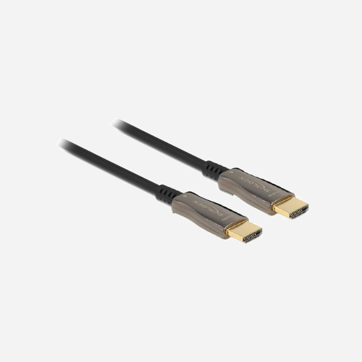 DeLOCK Câble Optique Actif HDMI 2.1 8K 60Hz 25m, Connecteurs Type A, 48 Gbit/s, HDCP 1.4/2.2, HDR, Diamètre 5.4mm - Ce câble de Delock peut être utilisé pour connecter une interface HDMI, ex. écrans ou télés, à un PC ou un laptop. Ce câble optique actif est particulièrement fin et peut transmettre des signaux sans perte sur les longues distances.