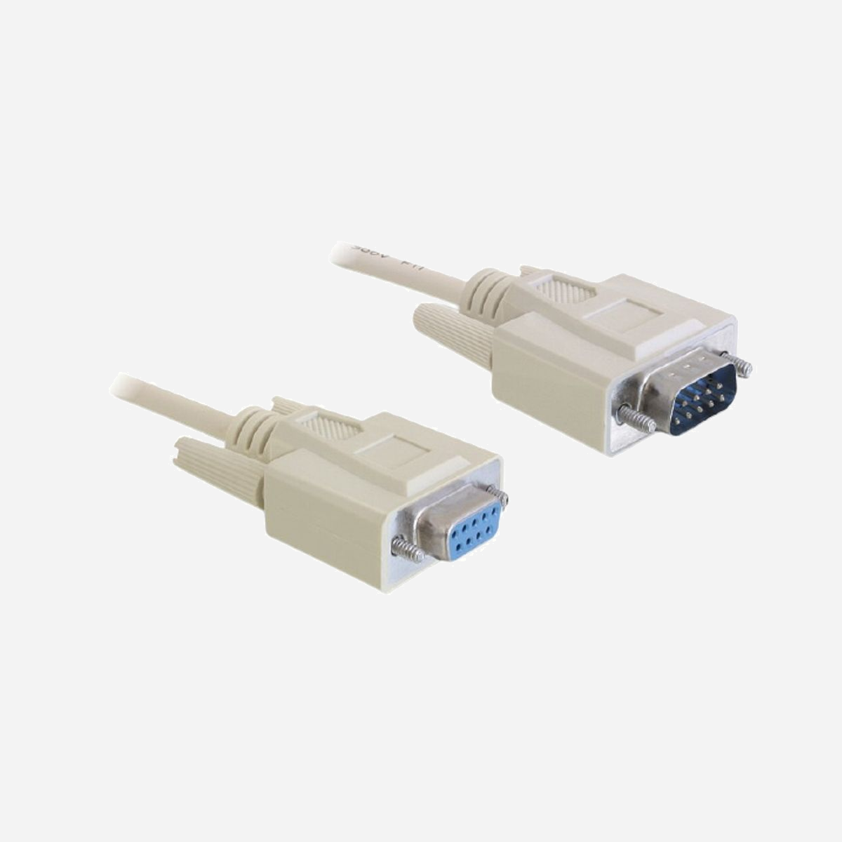 DeLOCK Câble Série DB-9 Mâle/Femelle 2m Beige AWG30 Connecteur Droit pour Connexion Série D-Sub 9 Broches Rallonge - Ce câble de Delock est utilisé pour rallonger une connexion série et peut être employé pour connecter divers appareils munis d’un connecteur D-Sub à 9 broches.