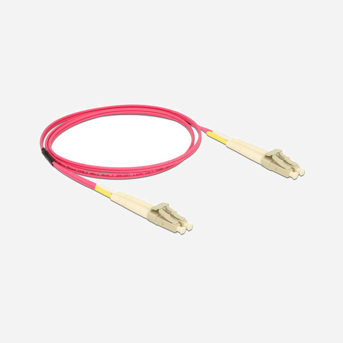 DeLOCK 84640 : Câble Fibre Optique 1m OM4 LC/LC Multimode 50/125µm, Connecteurs Céramique, Gaine LSZH Violet - DeLOCK 84640. Longueur de câble: 1 m, Type de fibre optique: OM4, Connecteur 1: LC, Connecteur 2: LC, Diamètre principal: 50 µm