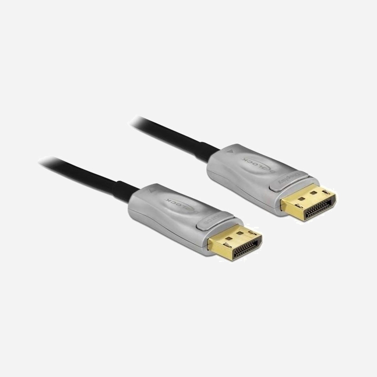 Câble DisplayPort 1.4 DeLOCK 85888 25m Noir, résolution 7680x4320, connecteurs mâles plaqués or, débit 32.4 Gbit/s, diamètre 5.4mm - DeLOCK 85888. Longueur de câble: 25 m, Connecteur 1: DisplayPort, Connecteur 2: DisplayPort. Diamètre du câble: 5,4 mm. Type d'emballage: Boîte. Quantité: 1 pièce(s)