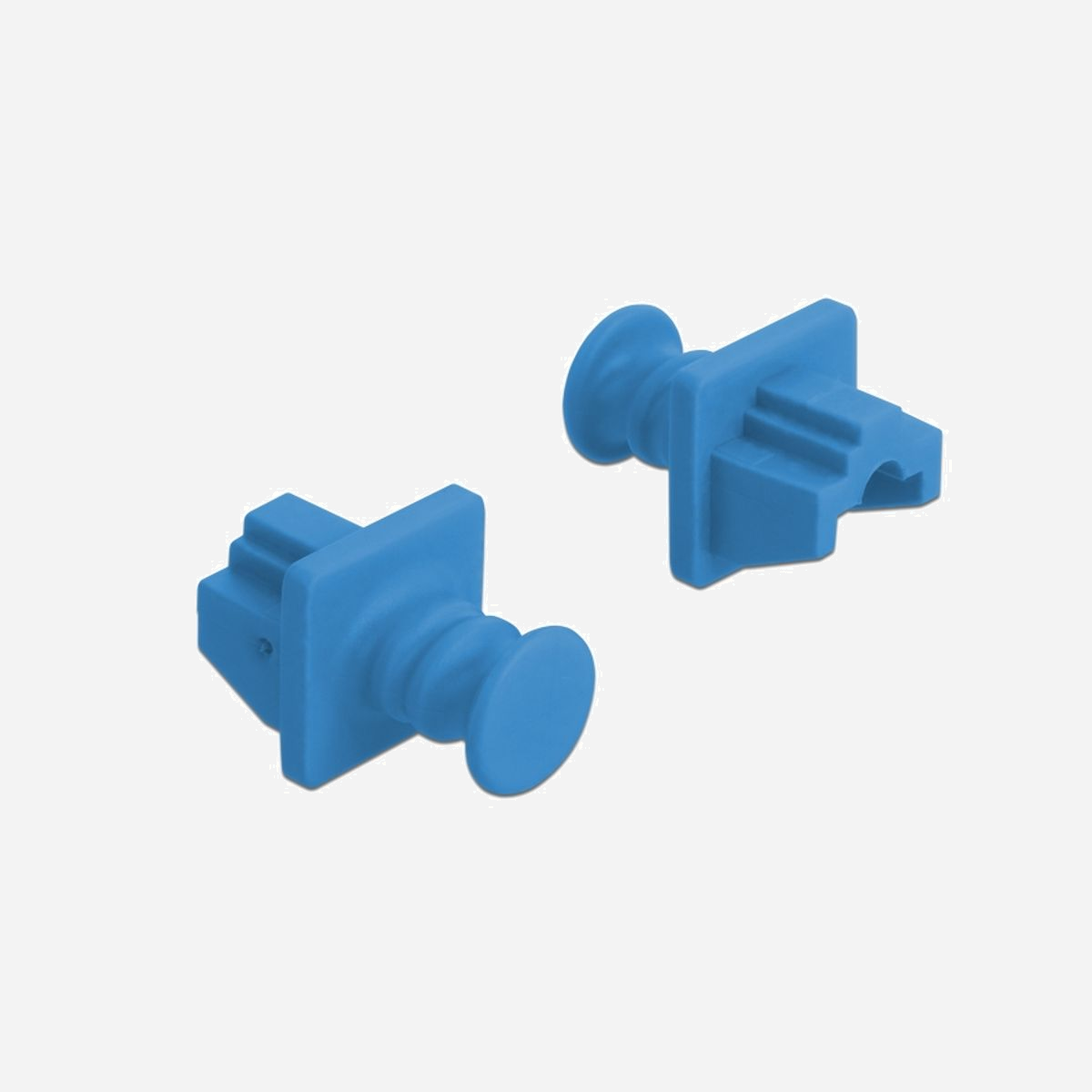 DeLOCK 86509 : Kit de 10 caches anti-poussière bleus pour port RJ-45 en plastique (18x21x14mm) - Compatible commutateur réseau. - DeLOCK 86509. Ports/emplacements compatibles: RJ-45, Matériel: Plastique, Couleur du produit: Bleu. Largeur: 18 mm, Profondeur: 21 mm, Hauteur: 14 mm. Quantité: 10 pièce(s)