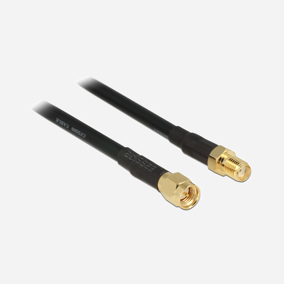 DeLOCK Câble Coaxial 15m CFD200 Connecteurs SMA/SMA 50 Ohm - Conditionnement Individuel en Sac Polyéthylène - Réf. 89425 - DeLOCK 15m CFD200. Longueur de câble: 15 m, Connecteur 1: SMA, Connecteur 2: SMA. Quantité: 1 pièce(s). Type d'emballage: Sac en polyéthylène