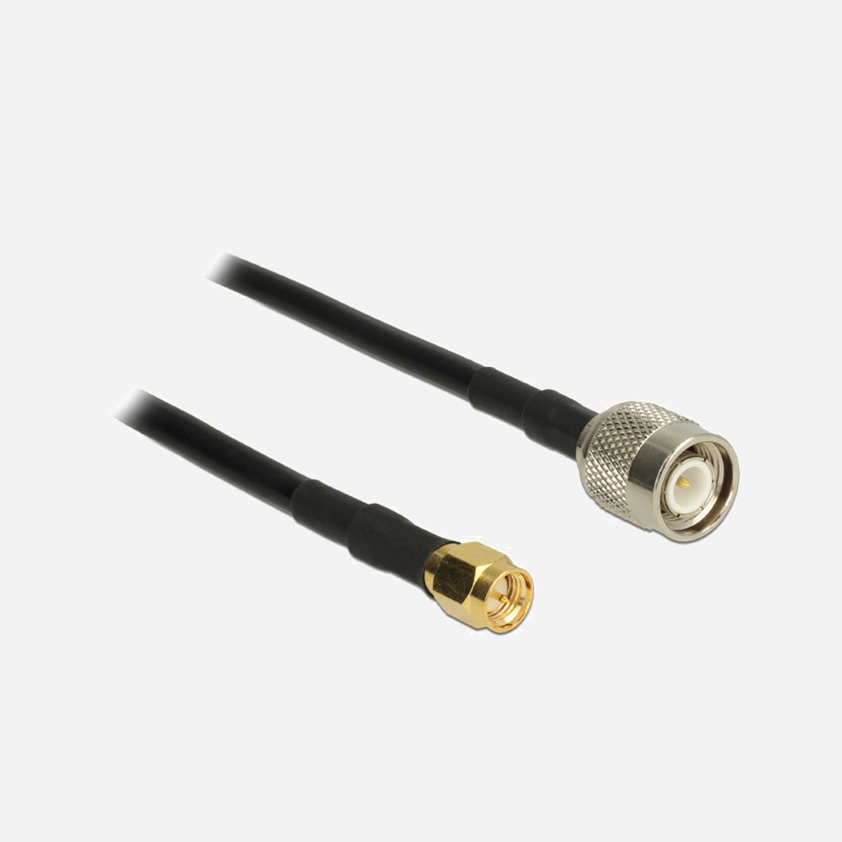 DeLOCK 89498 : Câble coaxial CFD200 10 m, connecteurs TNC mâle vers SMA mâle, impédance 50 Ohm, gaine noire - DeLOCK 89498. Longueur de câble: 10 m, Connecteur 1: TNC, Connecteur 2: SMA. Quantité: 1 pièce(s). Type d'emballage: Sac en polyéthylène. Pays d'origine: Chine