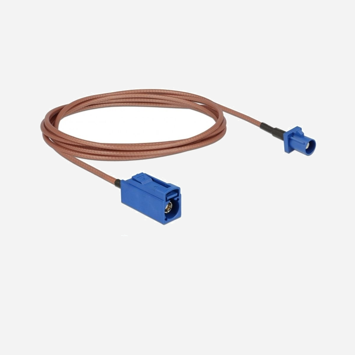 DeLOCK 89669 : Câble Coaxial RG-316 1.8m FAKRA C Mâle vers FAKRA C Femelle, 50 Ohm, Bleu/Marron, Diamètre 2.6mm, Conditionnement Sachet - DeLOCK 89669. Longueur de câble: 1,8 m, Connecteur 1: FAKRA C, Connecteur 2: FAKRA C. Quantité: 1 pièce(s). Type d'emballage: Sac en polyéthylène