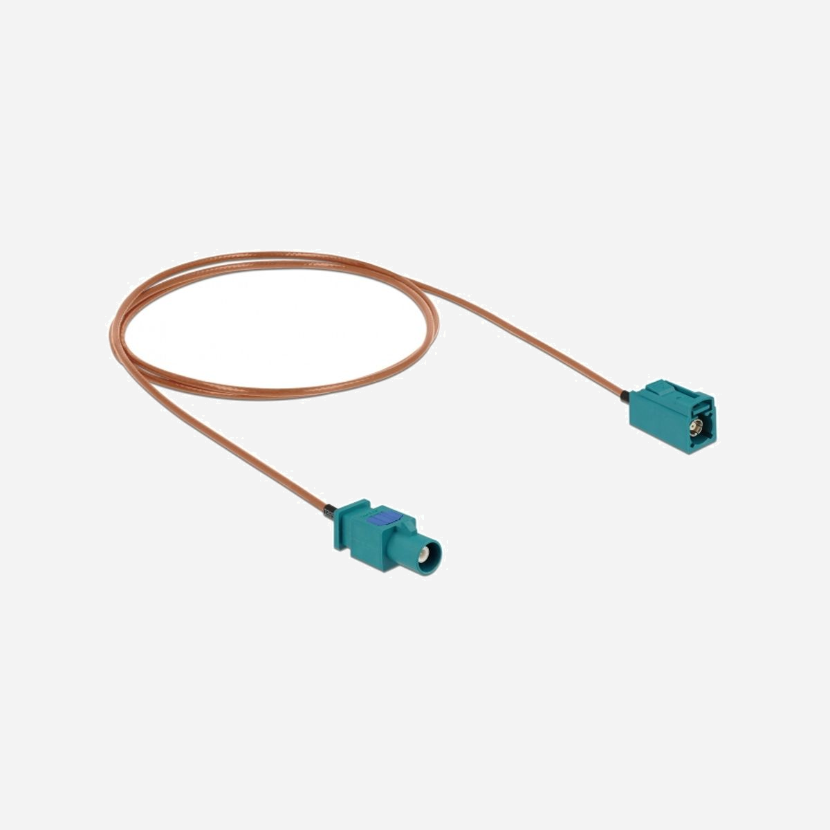 DeLOCK Câble Antenne FAKRA Z mâle vers FAKRA Z femelle RG-316/U 0.5m, 50 Ohm, 2.4 GHz, Gain 2 dB, Connecteurs droits, Beige/Bleu - Le câble d'antenne de Delock est approprié aux composants de connexion de la technologie de fréquence radio.