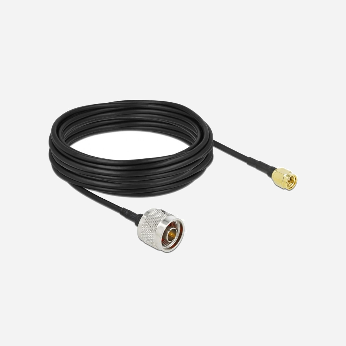 DeLOCK Câble d'Antenne 90468, N Mâle vers SMA Mâle, LMR/CFD100, 10m, Low Loss, 50 Ohm, Noir - Le câble d'antenne de Delock est approprié aux composants de connexion de la technologie de fréquence radio.