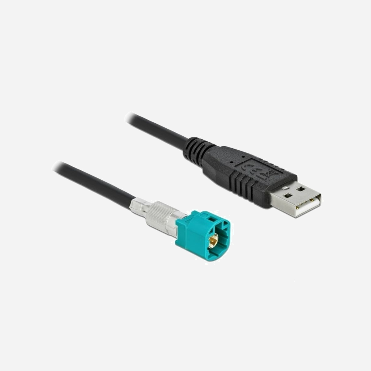 DeLOCK Câble HSD Z Mâle vers USB 2.0 Type-A Mâle 1m, Connecteurs Plaqué Or, 100 Ohm, Noir, Référence 90490 - Ce câble de Delock est approprié pour connecter des composants de la technologie électronique et l’électronique dans les véhicules.