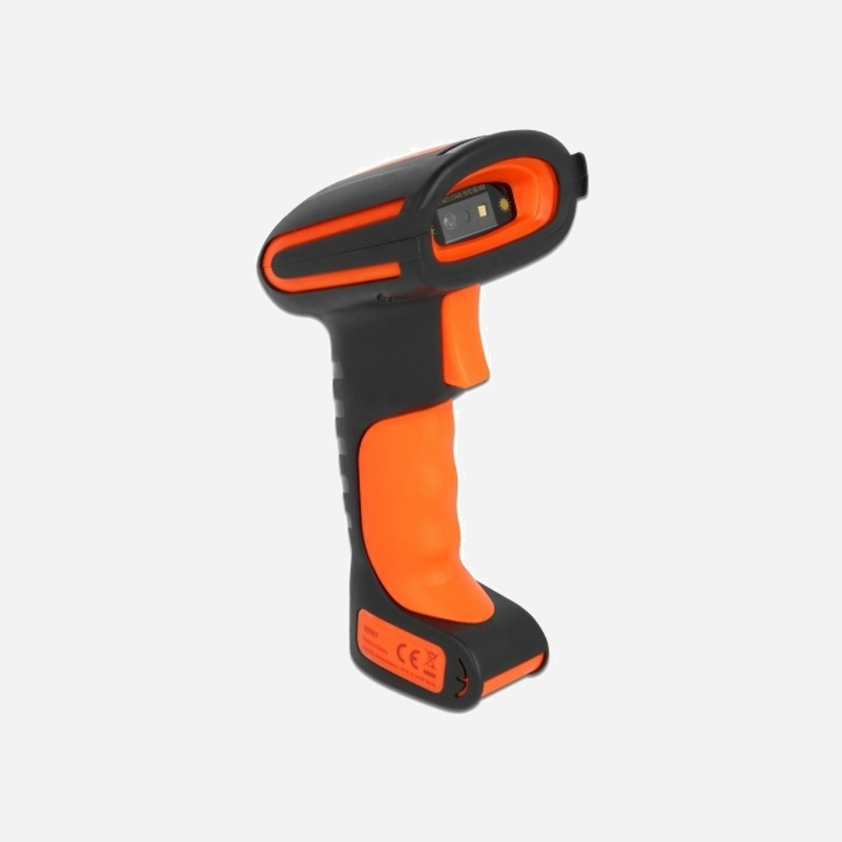 DeLOCK Scanner Code-barres 1D/2D CMOS 1280x800 Bluetooth 4.1 & 2.4GHz, Portée 150m, USB, Batterie 1800mAh, Mémoire 16Mo, Noir/Orange - Ce scanner de code-barres de Delock peut être connecté sans fil à un PC, laptop ou directement à un téléphone mobile ou une tablette. Tous les types communs de code-barres 1D et 2D peuvent être capturés avec précision même à longue distance. En outre, le scanner reconnait les code-barres affichés sur des écrans et moniteurs.<br><br>Adaptation automatique à la luminosité ambiante<br>Le scanner s’adapte automatiquement à la luminosité ambiante et capture jusqu’à 120 scans par seconde sous des conditions optimales de lumière.<br>En luminosité ambiante faible, le code-barres est éclairé par une LED blanche supplémentaire et peut donc être également utilisé dans de mauvaises conditions de lumière.<br><br>Robuste<br>Avec sa conception robuste, le scanner peut facilement résister à une chute de 1,80 m, et il est donc idéal pour des environnements industriels.<br><br>Transmission via Bluetooth, USB ou 2,4 GHz<br>Le transfert de données des code-barres scannés se fait par Bluetooth avec le dispositif ou via la bande de fréquence 2,4 GHz avec la clé USB incluse. En alternative, le scanner peut être connecté à l’ordinateur avec le câble USB inclus.
