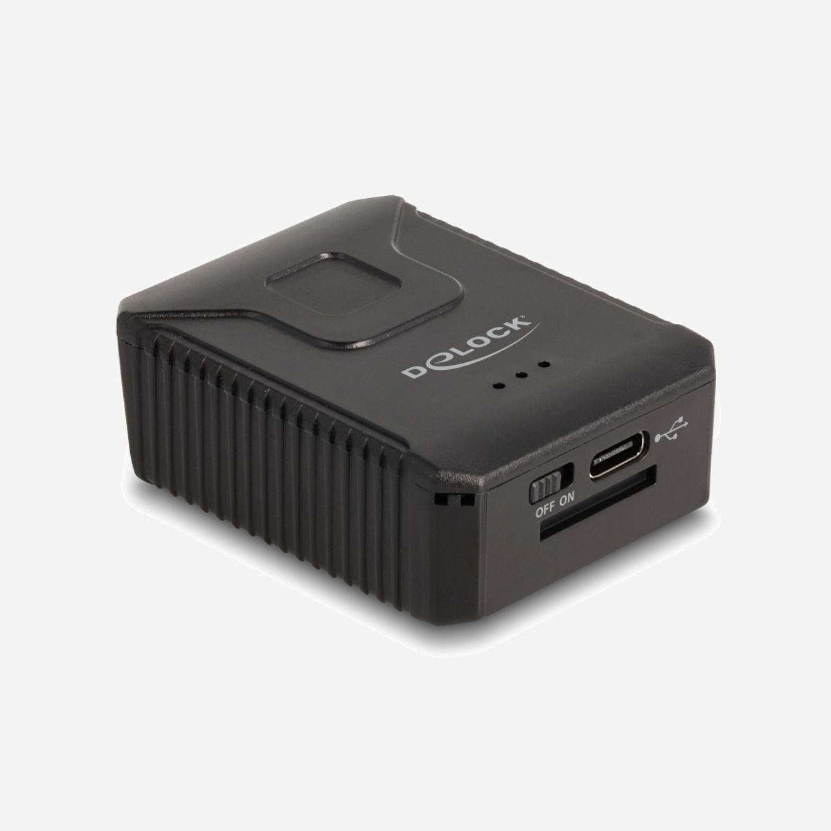 DeLOCK Scanner Code-Barres Portable 1D/2D CMOS 1280x800 Bluetooth 4.1/2.4GHz/USB, Lecture 100/s, Batterie 380mAh, Portée 30cm, Réf: 90605 - Dieser Barcode Scanner von Delock kann mit einem PC, Notebook oder direkt mit dem Handy oder Tablet kabellos verbunden werden. Es können alle gängigen 1D und 2D Barcodetypen auch auf weite Entfernung präzise erfasst werden. Zusätzlich erkennt der Scanner auf Displays und Monitoren dargestellte Barcodes.<br><br><b>Automatische Anpassung an Umgebungshelligkeit</b><br>Der Scanner passt sich automatisch an die Umgebungshelligkeit an und erfasst unter optimalen Lichtverhältnissen bis zu 100 Scans in der Sekunde.<br>Bei geringer Umgebungshelligkeit wird der Barcode durch eine zusätzliche weiße LED beleuchtet und ist somit auch bei schlechten Lichtverhältnissen einsetzbar.<br><br><b>Praktisch</b><br>Dieser tragbare Scanner kann praktisch per Einrastmechanismus auf dem Handschuh befestigt werden, so dass der Träger die Hände frei hat, um zum Beispiel einen Karton zu halten.<br><br><b>Übertragung via Bluetooth, USB oder 2,4 GHz</b><br>Die Datenübertragung der gescannten Barcodes erfolgt entweder über Bluetooth direkt mit dem bluetooth fähigem Ausgabegerät oder über das 2,4 GHz Frequenzband mit Hilfe des beiliegenden USB Dongles. Alternativ kann der Scanner mit dem beiliegendem USB Kabel am Rechner verbunden werden.