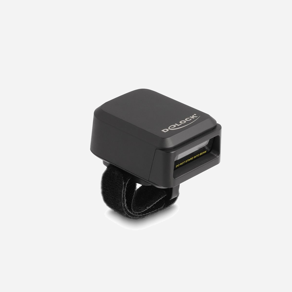 DeLOCK Scanner Code-barres Annulaire 1D/2D CMOS 1280x800 Bluetooth 4.1/2.4GHz & USB, Lecture 100/s, Batterie 380mAh, Chargement sans fil, Noir - Ce scanner annulaire de code-barres de Delock peut être connecté sans fil à un PC, laptop ou directement à un téléphone mobile ou une tablette. Tous les types communs de code-barres 1D et 2D peuvent être capturés avec précision même à longue distance. En outre, le scanner reconnait les code-barres affichés sur des écrans et moniteurs.<br><br><b>Adaptation automatique à la luminosité ambiante</b><br>Le scanner s’adapte automatiquement à la luminosité ambiante et capture jusqu’à 100 scans par seconde sous des conditions optimales de lumière.<br>En luminosité ambiante faible, le code-barres est éclairé par une LED blanche supplémentaire et peut donc être également utilisé dans de mauvaises conditions de lumière.<br><br><b>Petit et pratique</b><br>Ce petit scanner annulaire peut se mettre au doigt avec une attache bande auto-agrippante, ainsi, celui qui le porte a les mains libres, par exemple, pour tenir un carton. Grâce à la rotation possible, le scanner peut être tourné et il est donc approprié pour les droitiers et les gauchers.<br><br><b>Transmission via Bluetooth, USB ou 2,4 GHz</b><br>Le transfert de données des code-barres scannés se fait par Bluetooth avec le dispositif ou via la bande de fréquence 2,4 GHz avec la clé USB incluse. En alternative, le scanner peut être connecté à l’ordinateur avec le câble USB inclus.<br><br><b>Chargement sans fil</b><br>Ce scanner monté sur bague peut être chargé soit via un port USB Type-C™, soit par la fonction de chargement par induction dans le scanner lui-même. Par exemple, avec la station de chargement de Delock 90608.