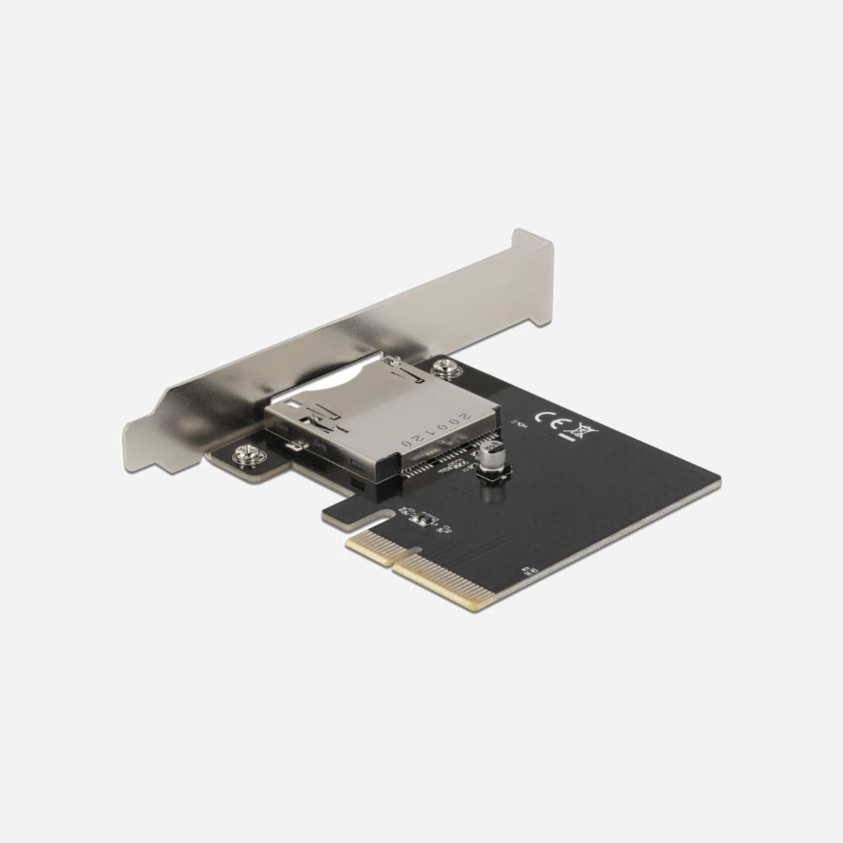 DeLOCK Carte PCIe x4 vers CFexpress Externe - Référence 91755 - PCIe 3.0 - Compatible Windows & Linux - Voyants Indicateurs - Usage PC - Cette carte PCI Express de Delock étend le PC d’une prise externe CFexpress et permet de lire ou d’écrire sur des cartes de mémoire CFexpress.