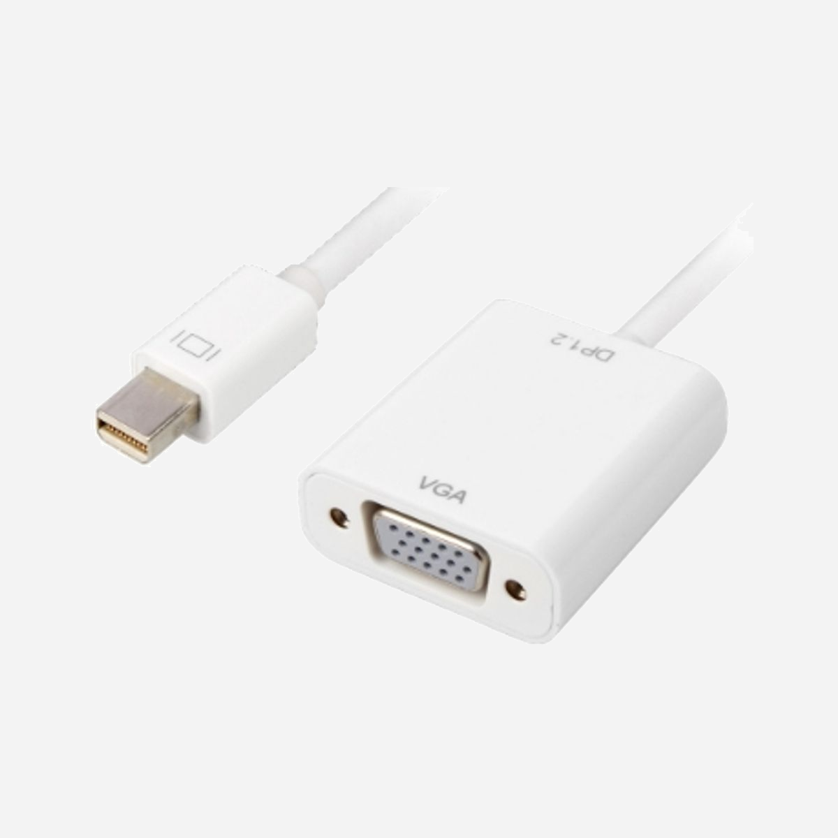 Adaptateur Sharkoon Mini DisplayPort 1.2 vers VGA (D-Sub) 0.15m, contacts plaqués or, résolution max. 3840x2160, blindage aluminium mylar, blanc - Sharkoon 0.15m, Mini DisplayPort/VGA. Longueur de câble: 0,15 m, Connecteur 1: Mini DisplayPort, Connecteur 2: VGA (D-Sub). Quantité: 1 pièce(s)