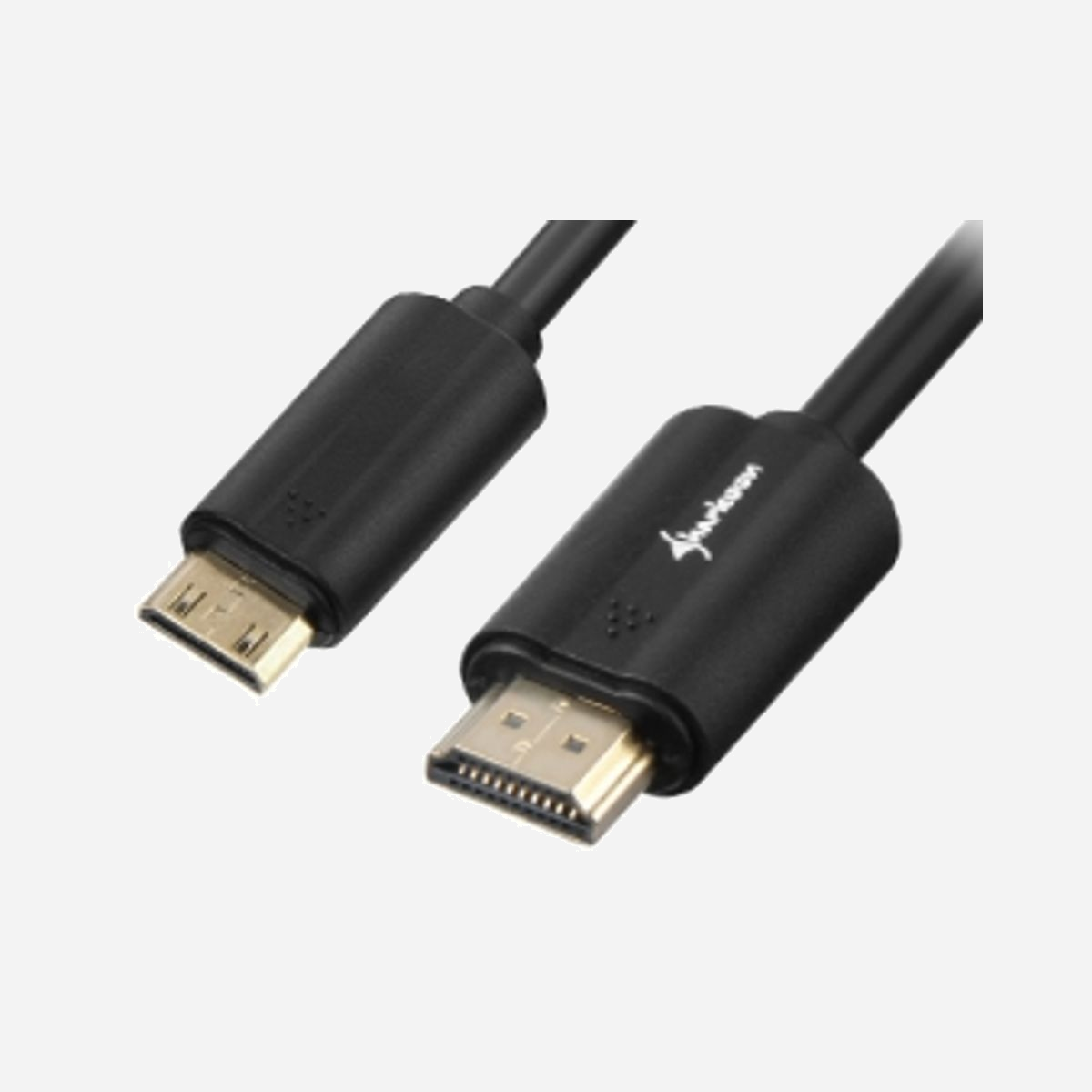 Câble Sharkoon HDMI Type A vers Mini HDMI Type C, 3m, Compatible 3D, Résolution 4096x2160, Contacts Or, Blindage Mylar, AWG 32, Noir - Sharkoon 3m, HDMI/Mini HDMI. Longueur de câble: 3 m, Connecteur 1: HDMI Type A (Standard), Genre de connecteur 1: Mâle, Connecteur 2: HDMI Type C (Mini), Genre de connecteur 2: Mâle, Contacts du connecteur de placage: Or, Compatibilité 3D, Résolution maximale: 4096 x 2160 pixels, Couleur du produit: Noir