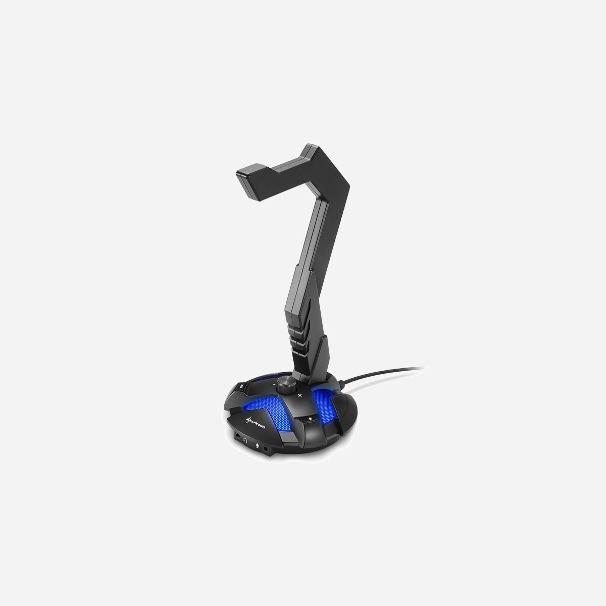 Sharkoon X-Rest 7.1 Support Actif Noir pour Casque/Écouteurs, Interface 3.5mm, Son Virtual 7.1, USB, Compatible Windows/macOS/PS4, 120x120x260mm - Sharkoon X-Rest 7.1. Type d'appareil mobile: Écouteurs, Casque, Type: Support actif, Usage adapté: Intérieure, Couleur du produit: Noir