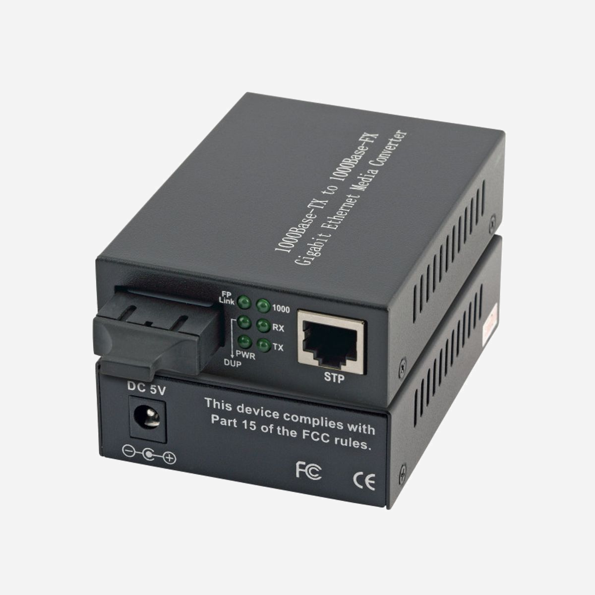 EFB Elektronik EL024V2 Convertisseur de Média 1000Base-T vers 1000Base-SX Multimode 1 port RJ-45, 2 ports Fibre Channel SC, jusqu'à 550m - EFB Elektronik EL024V2. Débit de transfert des données maximum: 1000 Mbit/s, Convertisseur d'interface d'entrée: 1000Base-T, Interface de sortie du convertisseur: 1000Base-SX. Distance de transfert maximale: 550 m, Structure du mode de fibre: Multimode. Couleur du produit: Noir. Connecteur de fibre optique: SC, Technologie de connectivité: Avec fil