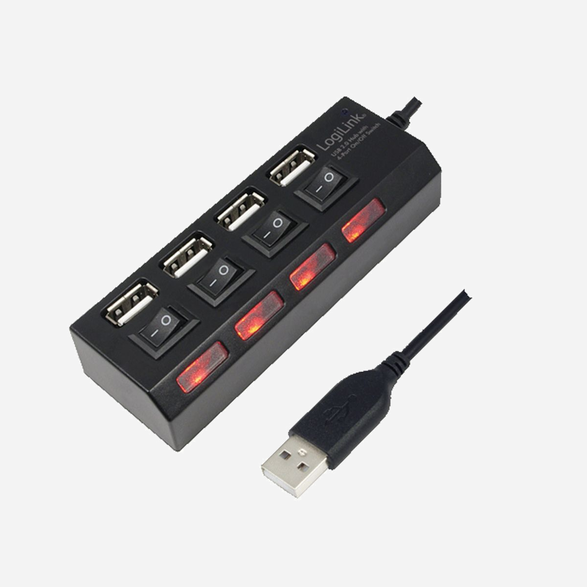LogiLink UA0128 Hub USB 2.0 4 Ports 480 Mbit/s, Longueur Câble 0.55m, Compatible Windows/macOS avec Adaptateur Secteur Inclus, RoHS - LogiLink UA0128. Interfaces Hub: USB 2.0. Taux de transfert de données: 480 Mbit/s, Voyants: Statut, Longueur de câble: 0,55 m. Prise en charge du système d'exploitation Windows: Windows 2000, Windows 2000 Professional, Windows 7 Home Basic, Windows 7 Home Basic x64, Windows 7..., Prise en charge du système d'exploitation Mac: Mac OS X 10.0 Cheetah, Mac OS X 10.1 Puma, Mac OS X 10.2 Jaguar, Mac OS X 10.3 Panther, Mac OS X.... Largeur du colis: 143 mm, Profondeur du colis: 230 mm, Hauteur du colis: 70 mm