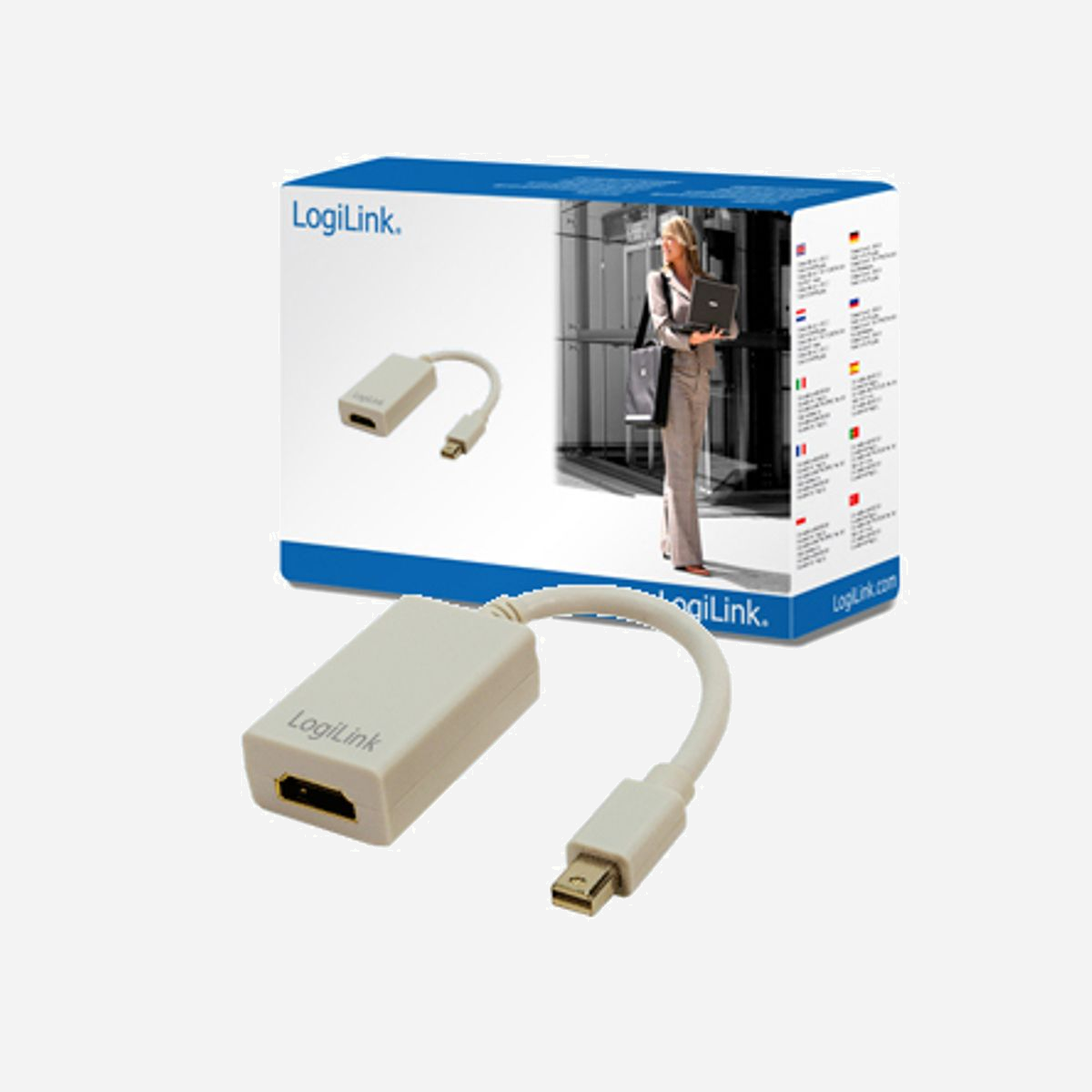 LogiLink Adaptateur Mini DisplayPort vers HDMI Type A (Standard) Mâle/Femelle 0,1m Gris - Référence CV0036 - LogiLink Mini DisplayPort / HDMI Adapter. Longueur de câble: 0,1 m, Connecteur 1: HDMI Type A (Standard), Connecteur 2: Mini DisplayPort