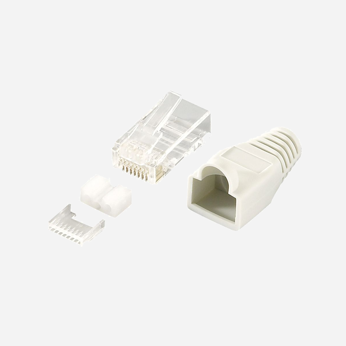 LogiLink MP0021 : Boîte de 100 connecteurs RJ45 gris et transparent, poids 350g, dimensions emballage 170x240mm. - LogiLink MP0021. Connecteur(s): RJ45, Couleur du produit: Gris, Transparent. Poids: 350 g. Quantité: 100 pièce(s), Largeur du colis: 170 mm, Hauteur du colis: 240 mm