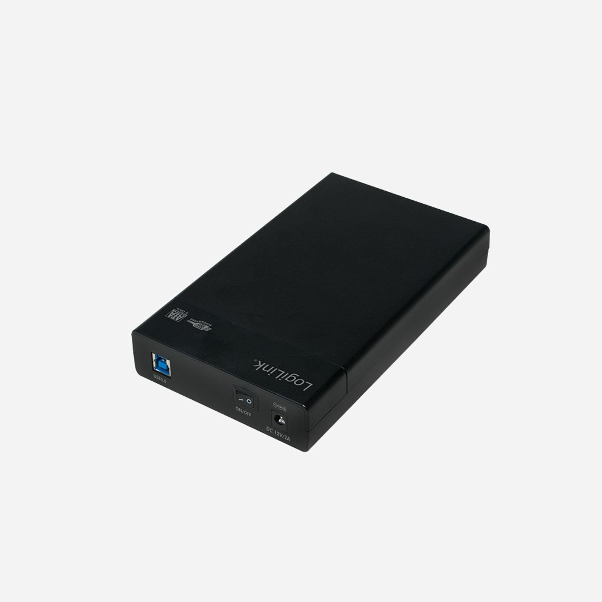 LogiLink UA0276 Boîtier HDD Externe 3.5" Noir, USB 3.2 Gen 1 (5 Gbit/s), SATA I/II/III, Alimentation Externe 12V/2A, Compatible Windows - LogiLink UA0276. Type de produit: Boîtier HDD. Nombre d'unités de stockage pris en charge: 1, Taille de l'unité de stockage: 3.5", Interfaces de lecteur de stockage prises en charge: SATA, Série ATA II, Série ATA III. Taux de transfert des données: 5 Gbit/s. Couleur du produit: Noir. Connecteur USB: USB Type-B