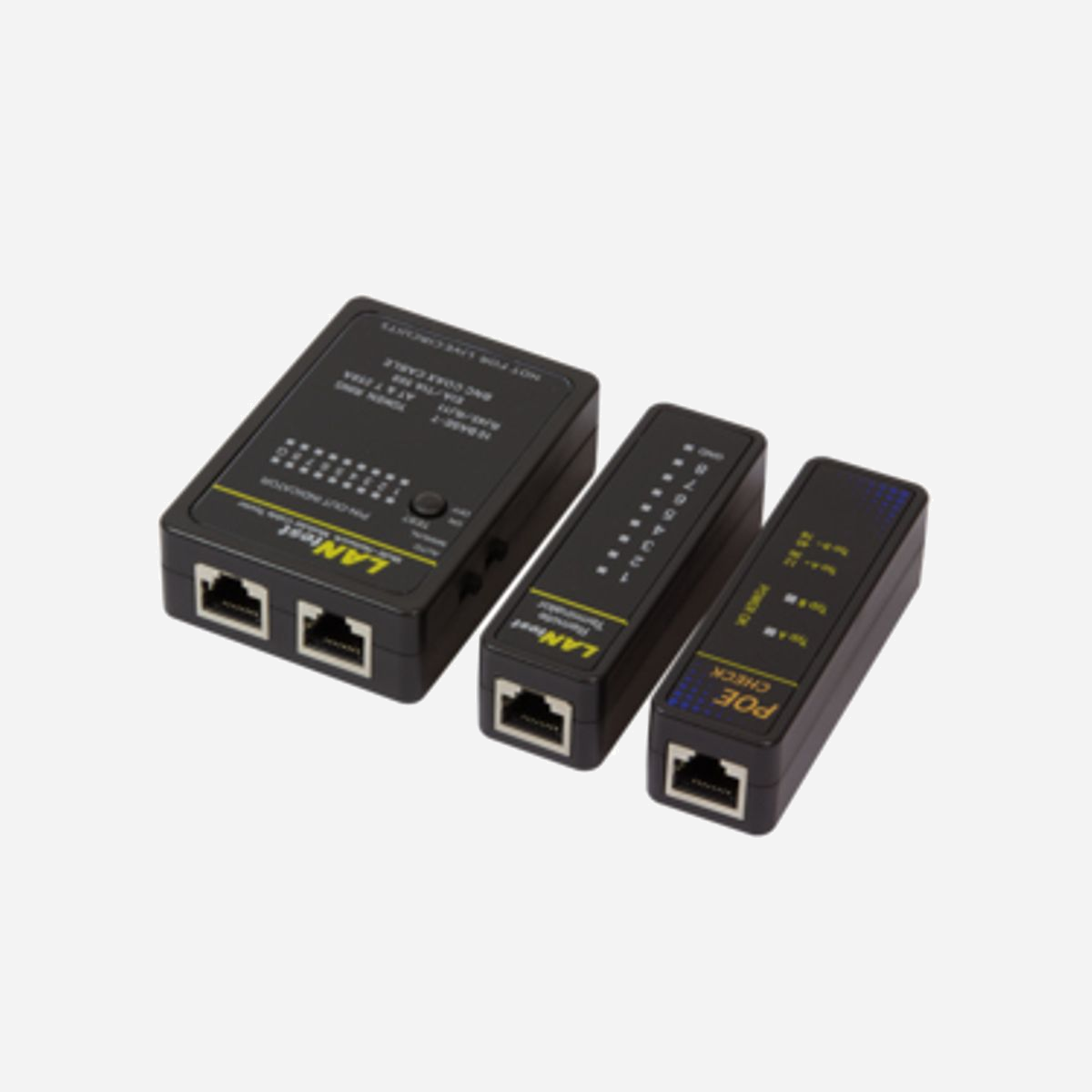 LogiLink WZ0015P Testeur de câble réseau RJ-11/RJ-12/RJ-45 Noir - Support des standards IEEE 802.3af et IEEE 802.3at - LogiLink WZ0015P. Connecteurs pris en charge: RJ-11, RJ-12, RJ-45, Couleur du produit: Noir, Standards réseau: IEEE 802.3af, IEEE 802.3at