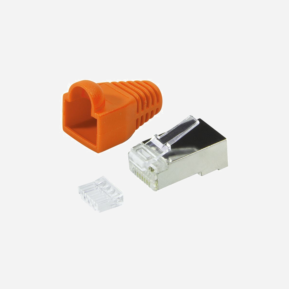 LogiLink MP0022O : Connecteurs RJ-45 Cat6 Orange, Contacts Or, Blindés, Conditionnement de 100 Pièces - LogiLink MP0022O. Connecteur(s): RJ-45, Couleur du produit: Orange, Câble standard: Cat6. Quantité: 100 pièce(s), Largeur du colis: 170 mm, Profondeur du colis: 240 mm. Largeur du casier principal (externe): 440 mm, Longueur du casier principal (externe): 340 mm, Hauteur du casier principal (externe): 230 mm