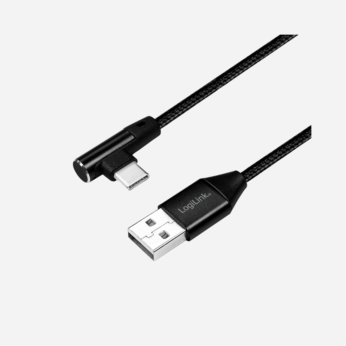 LogiLink CU0138 : Câble USB 2.0, 1m, USB-A vers USB-C, Noir, Transfert 480 Mbit/s, 5V/3A, Connecteurs mâle droit / mâle coudé - LogiLink CU0138. Longueur de câble: 1 m. Connecteur 1: USB A, Connecteur 2: USB C, Version USB: USB 2.0, Taux de transfert de données maximal: 0,48 Gbit/s, Couleur du produit: Noir