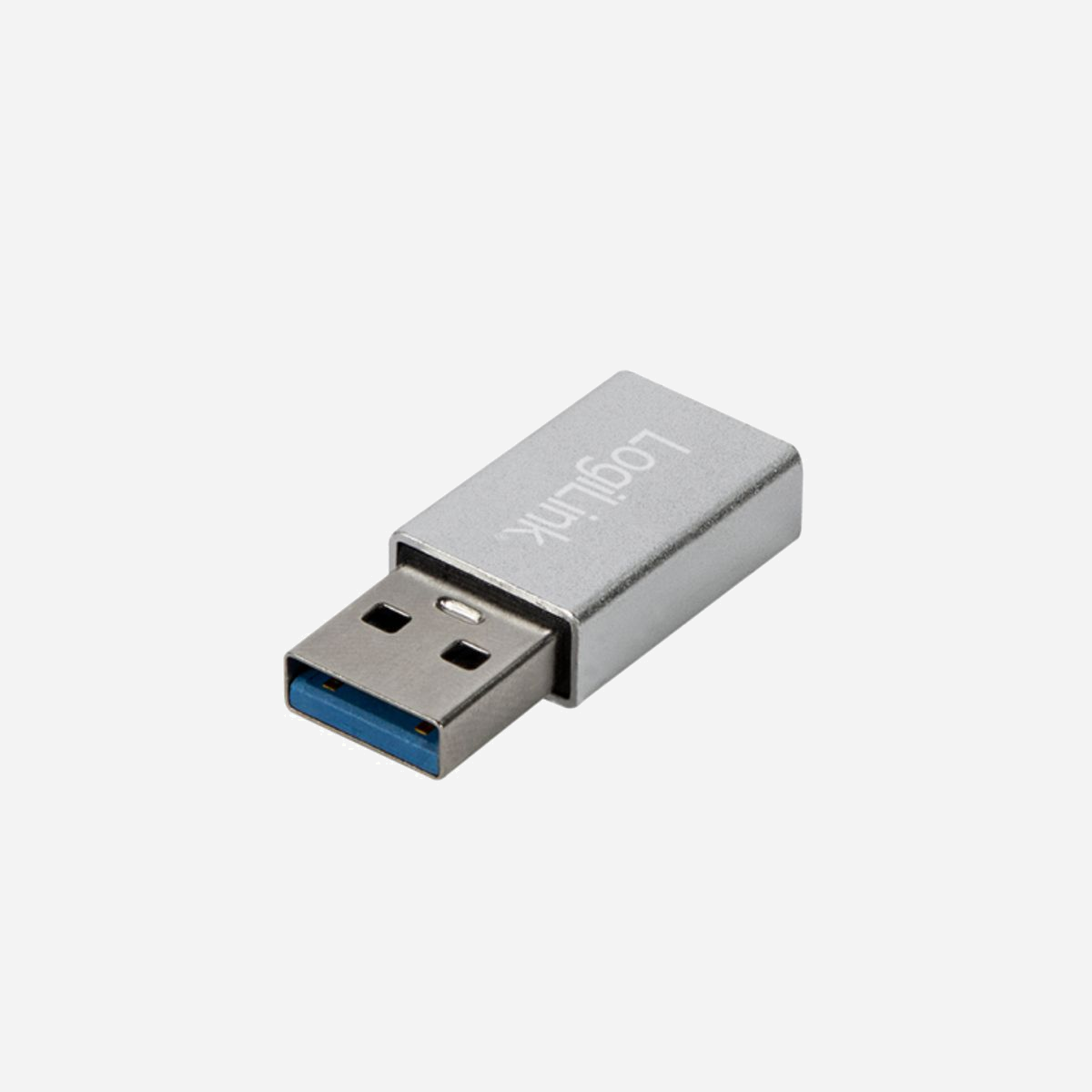 LogiLink AU0056 Adaptateur USB Type-C Femelle vers USB 3.2 Gen 1 Mâle, Boîtier Argent, Transfert 5 Gbit/s, Dimensions 14.6x34x7.4mm - LogiLink AU0056. Interface de l'hôte: USB Type-C, Interface de sortie: USB 3.2 Gen 1 (3.1 Gen 1), Genre de l'interface hôte: Femelle. Couleur du produit: Argent. Genre de connecteur 1: Mâle, Genre de connecteur 2: Femelle, Facteur de forme du connecteur 1: Droit. Largeur: 14,6 mm, Profondeur: 34 mm, Hauteur: 7,4 mm. Quantité: 1 pièce(s), Largeur du colis: 60 mm, Profondeur du colis: 92 mm