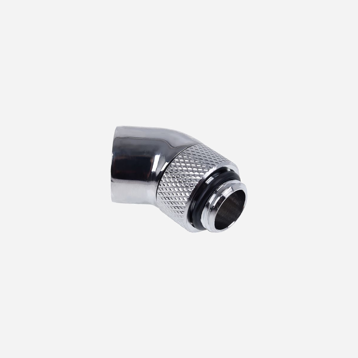 Alphacool Raccord 17247 Nickel/Argent, Filetage 1/4", Angle 45°, Connecteur Mâle/Femelle, Dimensions 18.5x35x18.5mm, Poids 100g - Alphacool 17247. Couleur du produit: Nickel, Argent, fil connectiques: 1/4", Angle: 45°. Largeur: 18,5 mm, Profondeur: 35 mm, Hauteur: 18,5 mm