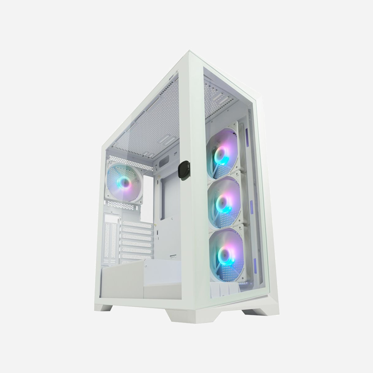 LC-Power LC-7041B-ON Midi Tower Blanc (ATX, micro ATX, Mini-ITX) - 1x 3.5", 2x 2.5", USB 3.2 Gen 1/Gen 2 Type-A/Type-C, Vitre Trempée - LC-Power LC-7041B-ON. Format: Midi Tower, Type: PC, Couleur du produit: Blanc. Prise en charge des diamètres des ventilateurs avants: 120,140 mm, Pris en charge des diamètres des ventilateurs latérals: 120 mm, Pris en charge des diamètres des ventilateurs arrières: 120 mm. Tailles de disques durs supportées: 3.5", Facteur de forme SSD: 2.5". Largeur: 210 mm, Profondeur: 450 mm, Hauteur: 485 mm