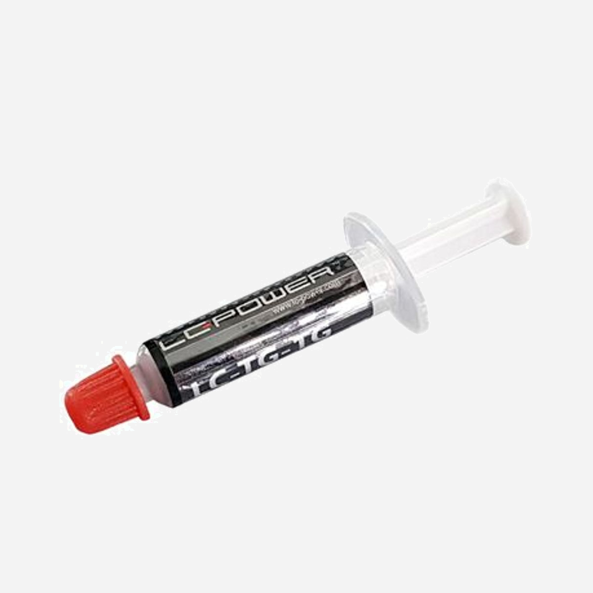 Pâte Thermique LC-Power LC-TG-1G - Conductivité 4 W/m·K, Gris, 1g - Viscosité 4.800.000 mPas, Résistance Thermique 0,095 °C/W, -50°C à 150°C - LC-Power LC-TG-1G. Type: Pâte thermique, Сonductibilité de la chaleur: 4 W/m·K, Couleur du produit: Gris. Poids: 1 g. Quantité: 1 pièce(s), Largeur du colis: 82 mm, Profondeur du colis: 21 mm