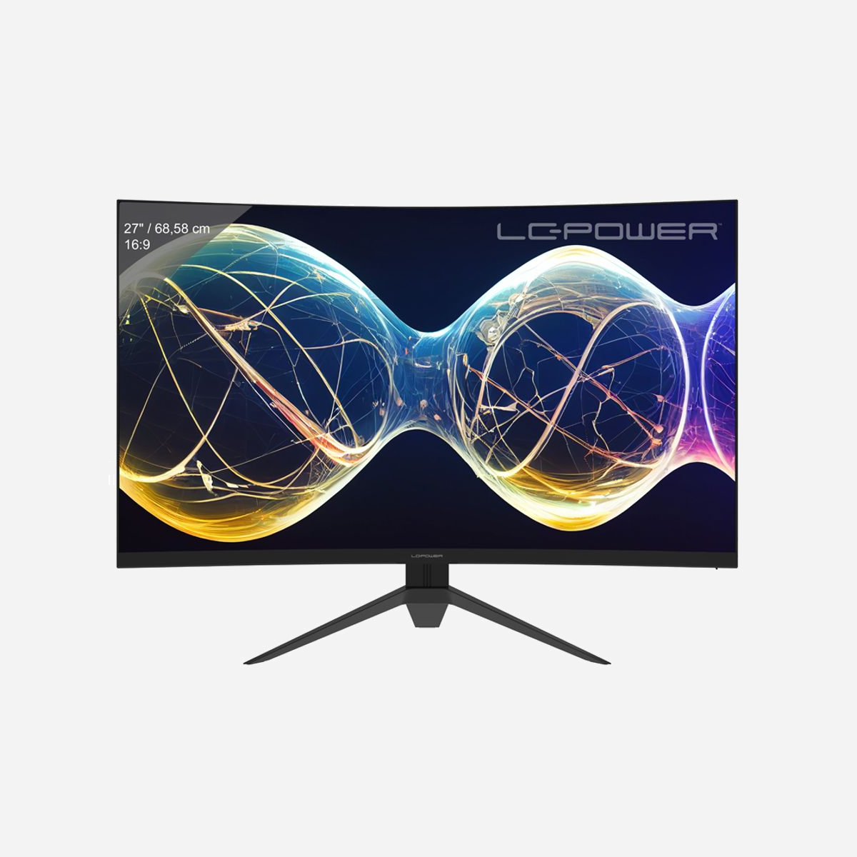 LC-Power LC-M27-FHD-165-C-V3 Ecran PC 27" FHD 1920x1080 LED VA 165Hz Incurvé 1500R 1ms MPRT AMD FreeSync HDMI/DisplayPort VESA - LC-Power LC-M27-FHD-165-C-V3. Taille de l'écran: 68,6 cm (27"), Résolution de l'écran: 1920 x 1080 pixels, Type HD: Full HD, Technologie d'affichage: LED, Temps de réponse: 6 ms, Format d'image: 16:9, Angle de vision horizontal: 178°, Angle de vision vertical: 178°. Montage VESA. Couleur du produit: Noir