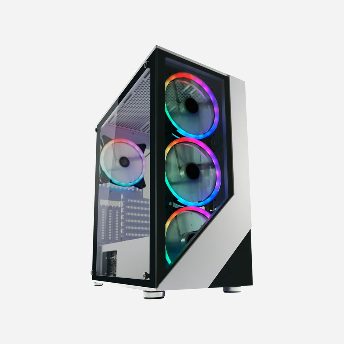 LC-Power Gaming 803W - Boîtier PC Midi Tower Noir/Blanc - ATX/microATX/Mini-ITX - 2x3.5", 3x2.5" - USB 3.2 Gen 1 - Vent. 120/140mm - Verre Trempé - LC-Power Gaming 803W. Format: Midi Tower, Type: PC, Couleur du produit: Noir, Blanc. Prise en charge des diamètres des ventilateurs avants: 120,140 mm, Pris en charge des diamètres des ventilateurs arrières: 120,140 mm, Pris en charge des diamètres des ventilateurs supérieurs: 120,140 mm. Tailles de disques durs supportées: 2.5,3.5". Largeur: 225 mm, Profondeur: 385 mm, Hauteur: 472 mm