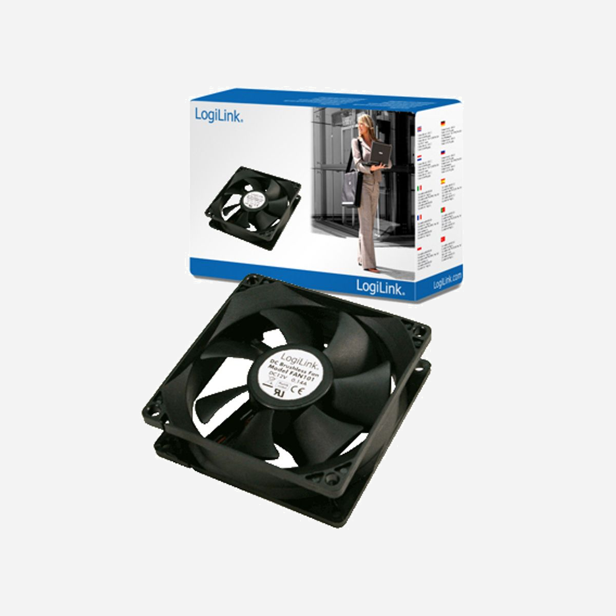 Ventilateur Boîtier PC LogiLink FAN101 80x80x25mm Noir, 2500 tr/min, 50 CFM, 32.6dB, Connecteur 4-pin, Durée de vie 30000h - LogiLink PC case cooler. Type: Ventilateur. Couleur du produit: Noir