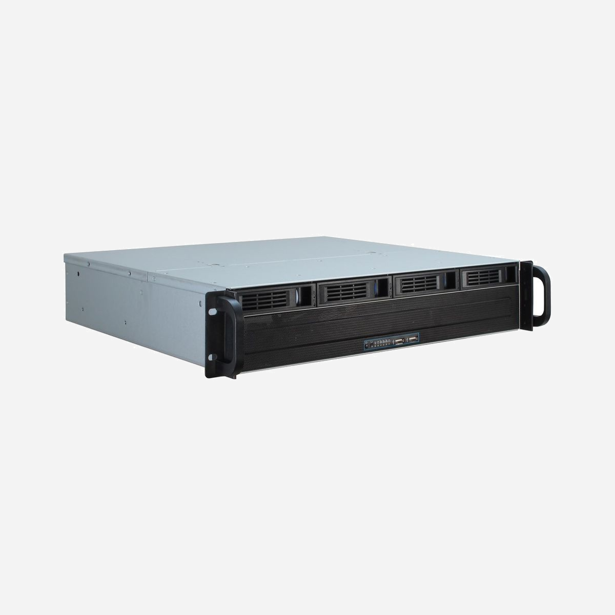 Inter-Tech IPC 2U-2404S Châssis Serveur Rackable 2U Acier Noir/Argent, microATX/Mini-ITX, 5x 3.5", 1x 3.5" interne, 4 slots d'extension, Hot-Swap, 480x440x89mm - Inter-Tech IPC 2U-2404S. Format: Support, Type: Serveur, Couleur du produit: Noir, Argent. Tailles de disques durs supportées: 2.5,3.5". Largeur: 480 mm, Profondeur: 440 mm, Hauteur: 89 mm. Largeur du colis: 550 mm, Profondeur du colis: 560 mm, Hauteur du colis: 155 mm. Taille du panneau principal: 9.6 x 9.6"