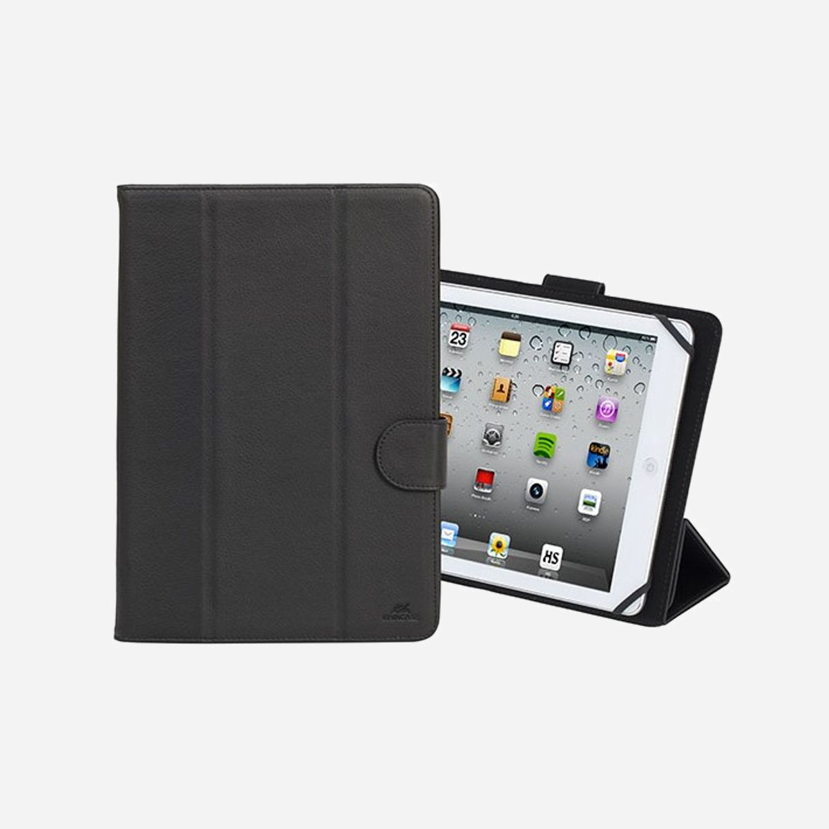 Rivacase 3137-BLACK Folio Universel 10.1" (25.6cm) Microfibre/PU Noir, Positions Multiples, Fermeture Magnétique, Compatible Acer/iPad/Asus/Lenovo/Samsung, 330g - Rivacase 3137. Type d'étui: Folio, Compatibilité de marque: Toutes marques, Compatibilité: Acer Iconia Tab A3-A30/Apple iPad Air 2/Asus zenPad 10 Z300C/Lenovo TAB 2 A10-70L/Samsung Galaxy..., Taille maximale de l’écran: 25,6 cm (10.1"), Nombre de positions debout: 2. Poids: 330 g