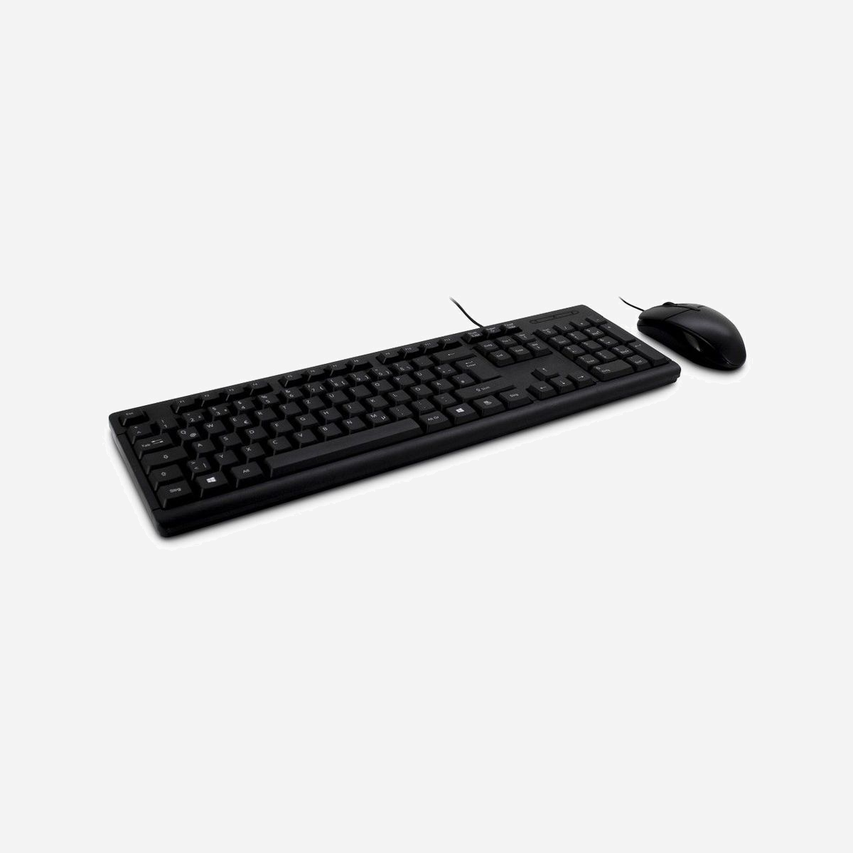 Inter-Tech KB-118 EN Ensemble Clavier QWERTY Anglais USB Filaire + Souris 1000 DPI, 104 touches, Compatible Windows/macOS/Linux, Noir - Inter-Tech KB-118 EN. Facteur de forme du clavier: Taille réelle (100 %). Style de clavier: Droit. Technologie de connectivité: Avec fil, Interface de l'appareil: USB, Disposition des touches du clavier: QWERTY, Nombre de touches du clavier: 104, Utilisation recommandée: Bureau. Couleur du produit: Noir. Souris incluse