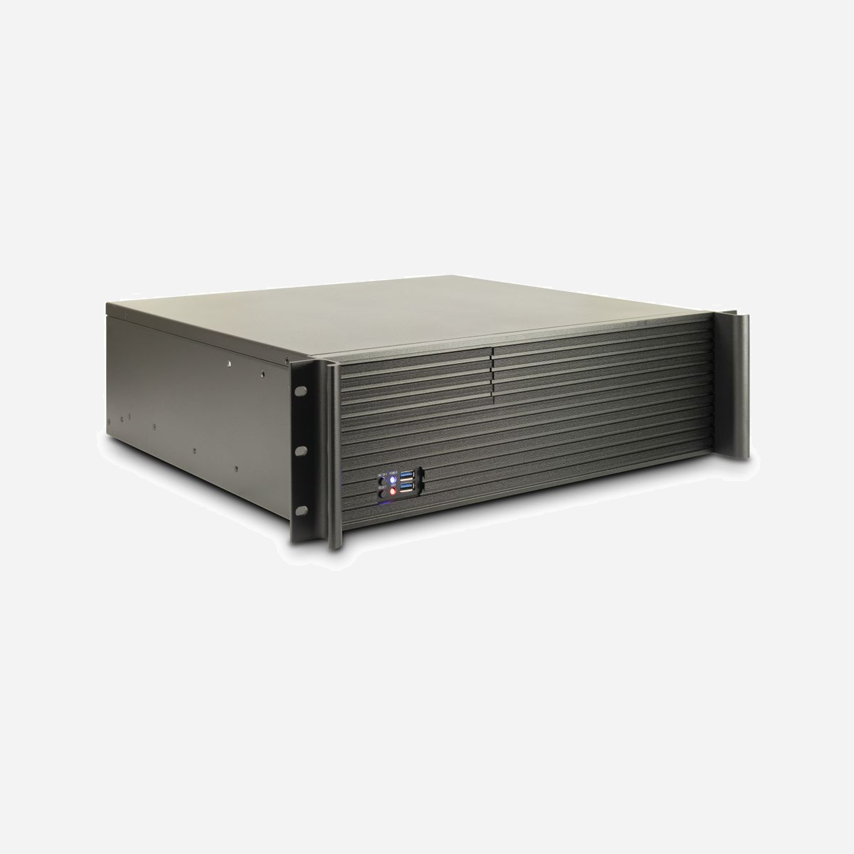 Inter-Tech 3U-K-340L Châssis Serveur Rackable 3U Noir, Baies 8x 3.5", 1x 5.25", 2x 2.5", ATX/microATX/Mini-ITX, 2x USB 3.2 Gen 1, Ventilation Arrière 2x 60mm, 482x433x133mm - Inter-Tech 3U-K-340L. Format: Support, Type: Serveur, Couleur du produit: Noir. Facteurs de forme d'alimentation pris en charge: ATX. Pris en charge des diamètres des ventilateurs arrières: 60 mm. Tailles de disques durs supportées: 2.5,3.5,5.25". Largeur: 482 mm, Profondeur: 433 mm, Hauteur: 133 mm