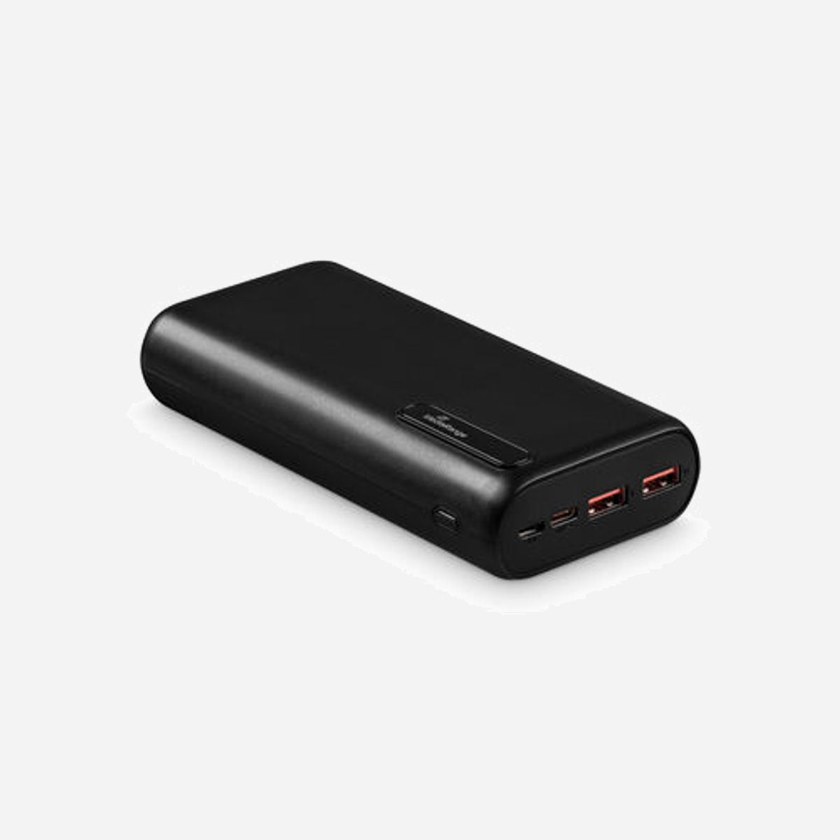 MediaRange MR756 Power Bank 20000mAh Li-Ion Noir, Quick Charge 3.0, 2x USB-A & 1x USB-C, 18W, Écran LCD, Protections Surtension/Court-circuit - MediaRange MR756. Capacité de la batterie: 20000 mAh, Technologie batterie: Lithium-Ion (Li-Ion), Technologie de chargement rapide: Quick Charge 3.0, Tension des piles: 3,7 V. Ports de sortie USB de type A: 2, Quantité de ports USB de type C: 1. Puissance de sortie totale: 18 W, Courant de sortie: 3 A. Couleur du produit: Noir