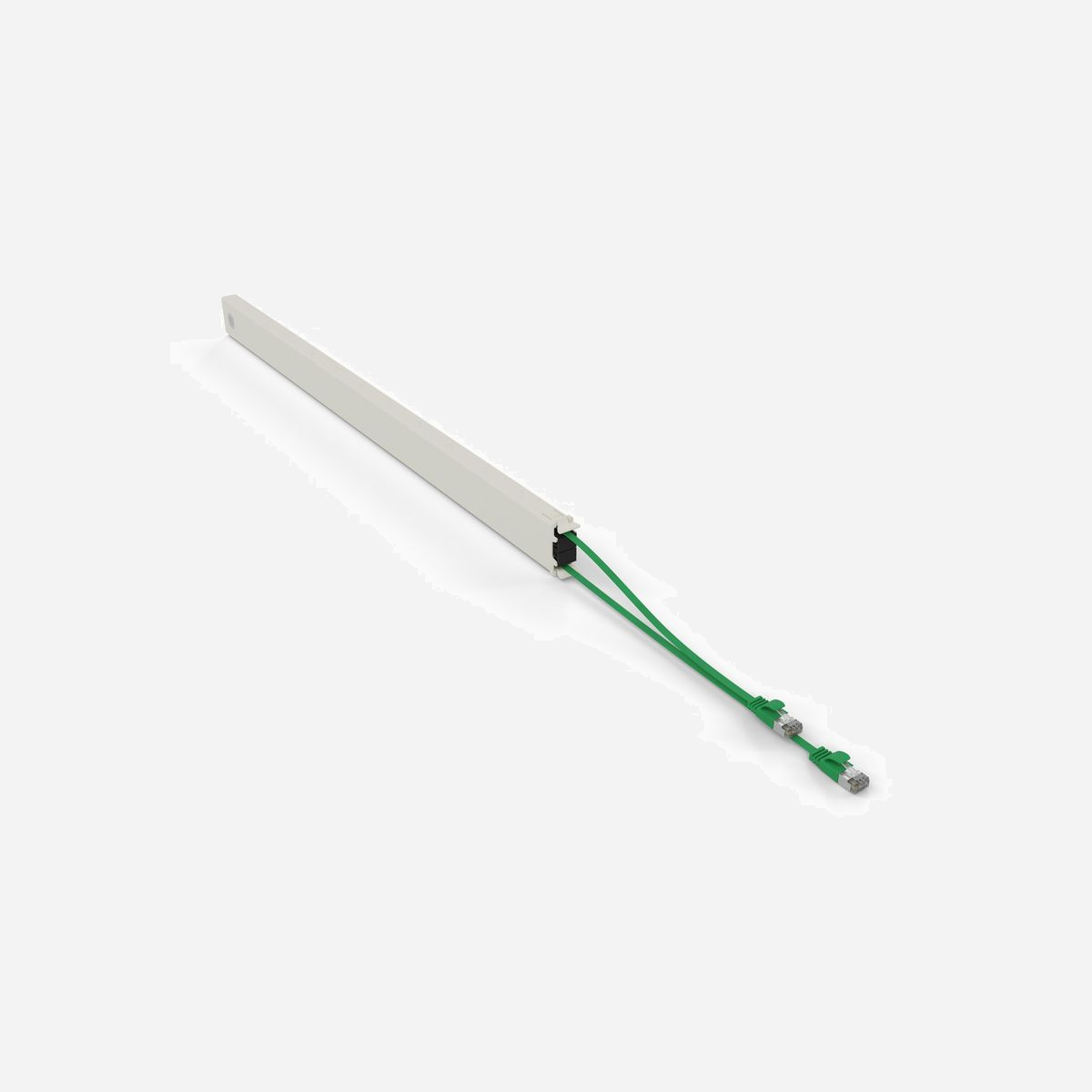 PATCHBOX CONE46STPGR Cassette réseau Cat6a U/FTP (STP) 2.5m Vert RJ-45 Mâle vers RJ-45 Mâle, Contacts Or, PoE, ISO/IEC 11801 Class Ea - Construisez votre propre patchbox.one en remplissant votre baie avec jusqu'à 24 cassettes de câbles. Personnalisez votre solution en choisissant parmi différents types de câbles, couleurs, types de connecteurs et longueurs. Grâce à son système modulaire, vous pouvez échanger les cassettes en quelques secondes et ajuster facilement la baie selon vos besoins. Les câbles Cat.6a dans le cassette respectent les normes ISO et vous permettent d’alimenter vos appareils via PoE (STP) et PoE++ (UTP), ou bien d’opter pour des câbles en fibre optique ultra-flexibles et peu sensibles aux courbures, fabriqués avec la fibre Corning® ClearCurve®.