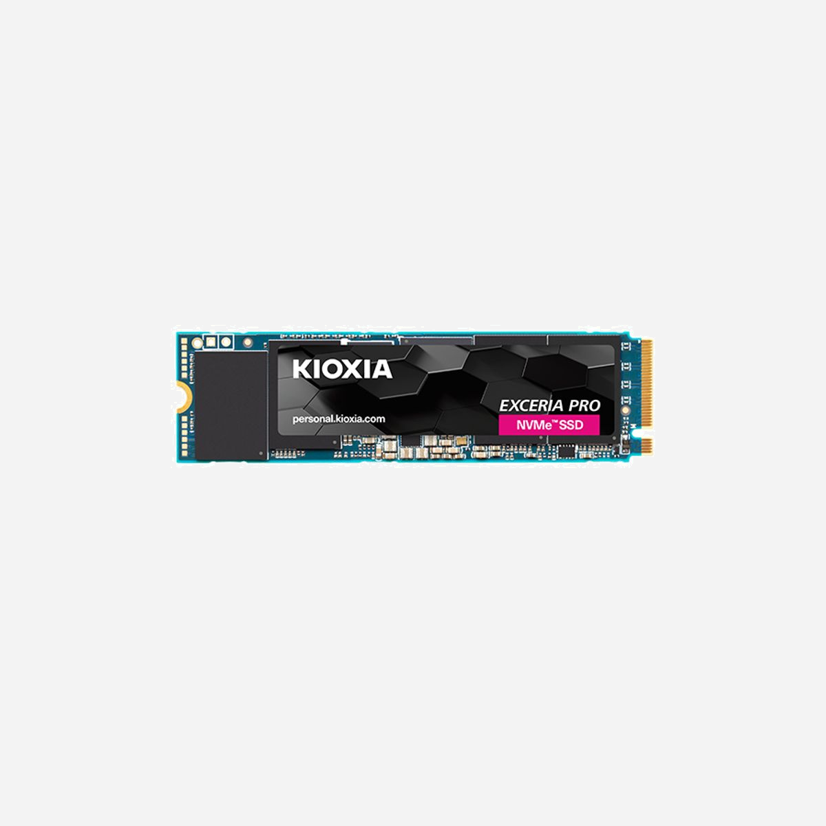 Kioxia EXCERIA PRO 2 To SSD M.2 PCIe 4.0 NVMe 1.4 BiCS FLASH TLC Lecture 7300 Mo/s Ecriture 6400 Mo/s 800K/1300K IOPS 22x80mm - Kioxia EXCERIA PRO. Capacité du Solid State Drive (SSD): 2 To, Facteur de forme SSD: M.2, Vitesse de lecture: 7300 Mo/s, Vitesse d'écriture: 6400 Mo/s, composant pour: Ordinateur portable