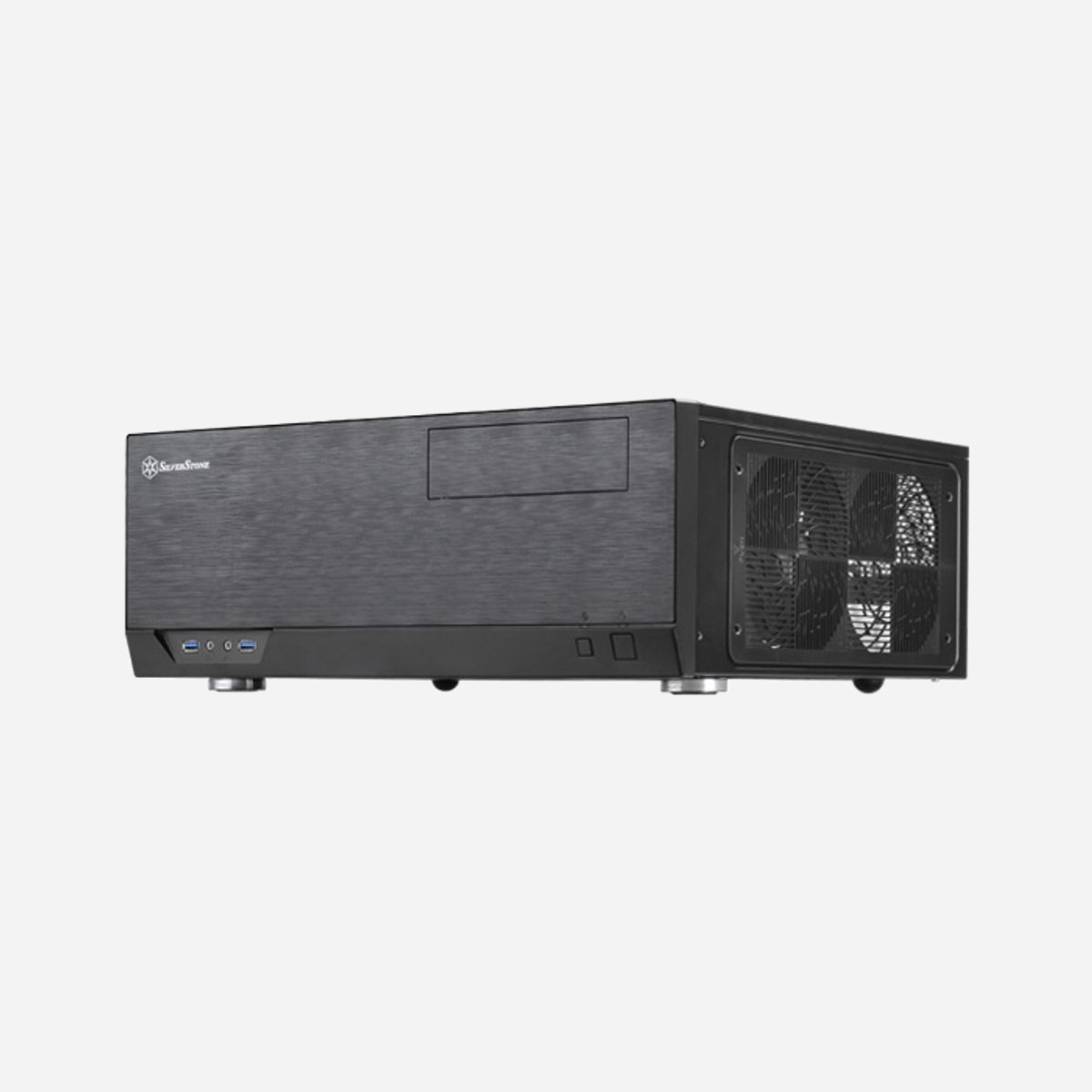 Silverstone Grandia GD09 (SST-GD09B) Boîtier PC Bureau Noir - ATX/Micro-ATX, 1x 5.25", 2x 3.5" internes, 2x USB 3.2 Gen 1, 2x 120mm, 440x170x358mm - Le Grandia GD09 est l'aboutissement de dix années d'expérience de SilverStone dans la conception des boîtiers et la fabrication d'un produit que tous les amateurs de PC peuvent utiliser. L'efficacité incroyable avec laquelle il utilise tout l'espace disponible donne un résultat final qui est proche de la taille externe du Micro-ATX GD04 et GD05, et pourtant encore capable de recevoir des composants standard de pleine taille importants, y compris les cartes mères ATX plus larges (SSI-CEB) tels que ROG ou les autres modèles de jeux. Toutes les cages de lecteur ont été conçues de manière similaire à celles du boîtier populaire ML03 pour fournir un maximum de flexibilité de configuration de lecteur, sans avoir besoin d'adaptateurs supplémentaires. Pour le refroidissement, toutes les pressions positives et la circulation simple de l'air des modèles précédents Grandia ont été retenus et des améliorations ont été apportées à l'accès au filtre pour faciliter les entretiens. Avec le GD09, il n'y a jamais eu de boîtier de la taille d'un HTPC plus attrayant, capable et facile à utiliser. Si vous cherchez à construire un PC à un prix abordable ou un PC puissant, ce boîtier peut certainement satisfaire toutes vos exigences.