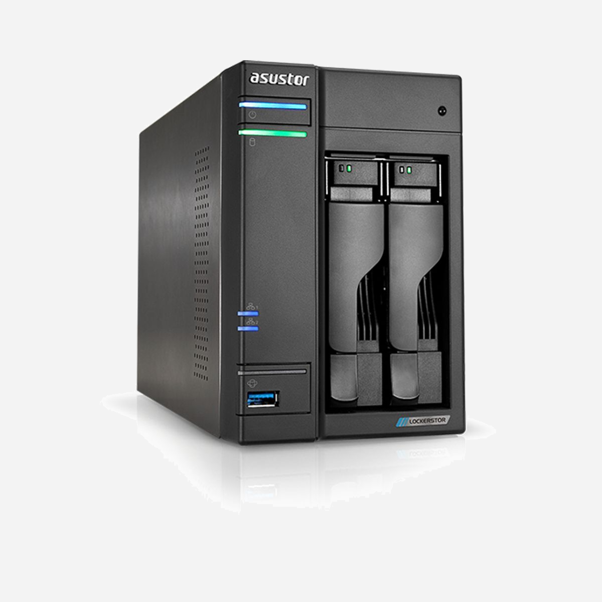 Asustor AS6602T NAS Tower Intel Celeron J4125 2.0 GHz, 4GB DDR4, 4 baies 2.5/3.5" SATA III et M.2, 2xGbE, HDMI 2.0a, USB 3.2 Gen 1 - Asustor AS6602T. Type: NAS. Type de châssis: Tower. Classe de dispositif: PME. Famille de processeur: Intel Celeron J, Modèle de processeur: J4125, Fréquence du processeur: 2 GHz. Mémoire interne: 4 Go, Type de mémoire interne: DDR4. Type de lecteur de stockage installé: SSD