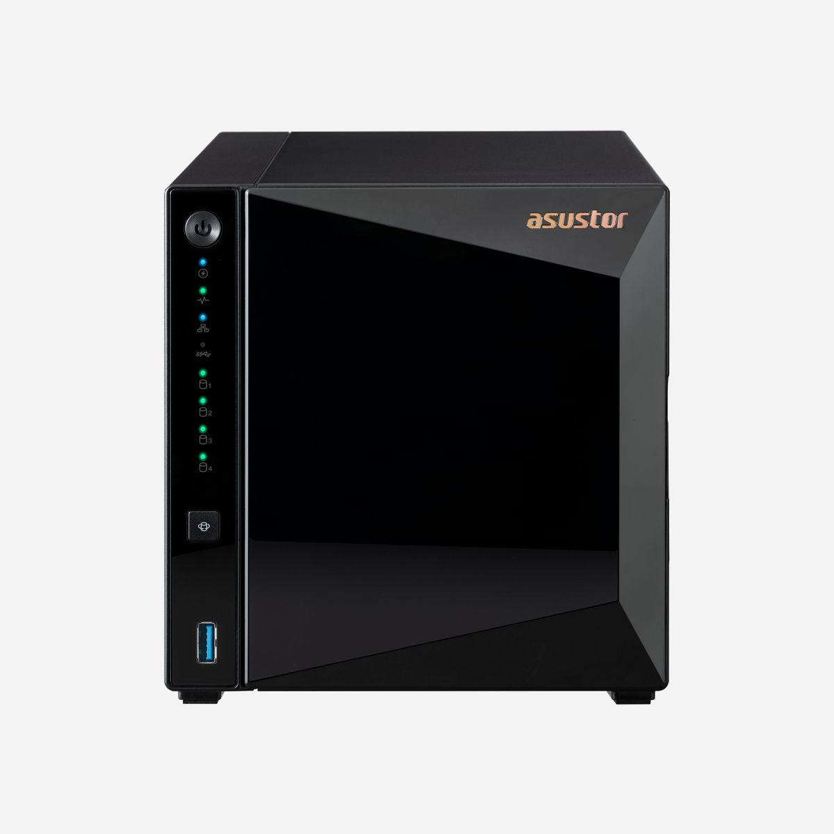 Asustor AS3304T : NAS Tower 4 baies Realtek RTD1296 1.4GHz, 2Go DDR4, 0To, RAID 0/1/5/6/10/JBOD, 1xGbE, 3xUSB 3.2 Gen 1, ADM, Noir - Asustor AS3304T. Type: NAS. Type de châssis: Tower. Classe de dispositif: Domicile et télétravail. Famille de processeur: Realtek, Modèle de processeur: RTD1296, Fréquence du processeur: 1,4 GHz. Mémoire interne: 2 Go, Type de mémoire interne: DDR4. Capacité totale du stockage installé: 0 To. Système d'exploitation installé: ADM