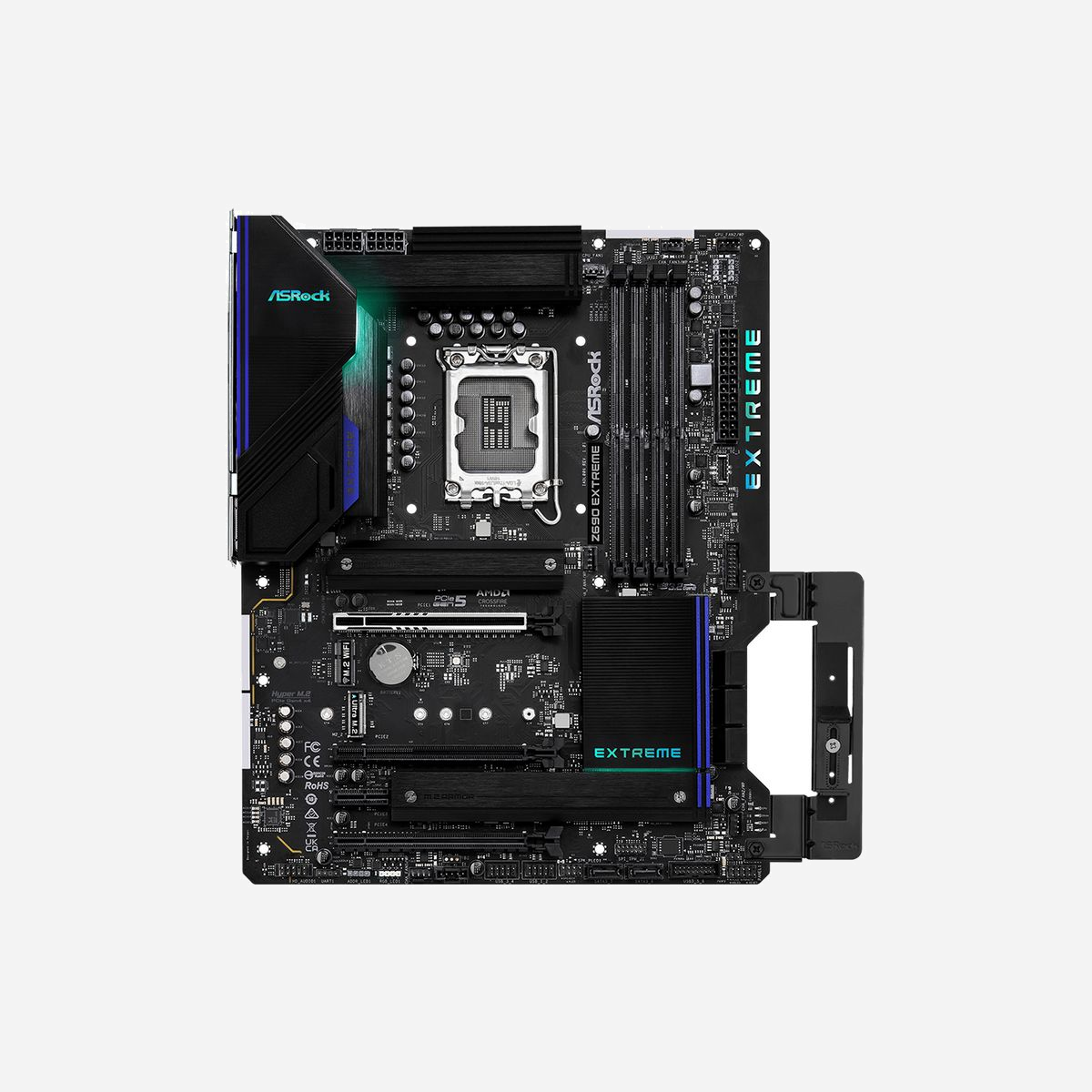 Asrock Z690 Extreme : Carte mère ATX Intel Z690, Socket LGA 1700, DDR4, 128Go max, M.2, SATA III, 2.5GbE, Realtek ALC1220, PCIe 5.0 - Asrock Z690 Extreme. Fabricant de processeur: Intel, Socket de processeur (réceptable de processeur): LGA 1700, Processeurs compatibles: Intel® Core™ i3, Intel® Core™ i5, Intel® Core™ i7, Intel® Core™ i9. Types de mémoire pris en charge: DDR4-SDRAM, Mémoire interne maximale: 128 Go, Type de support (slot): DIMM. Interfaces de lecteur de stockage prises en charge: M.2, SATA III, Niveaux RAID: 0, 1, 5, 10. Type d'interface Ethernet: 2.5 Gigabit Ethernet, Gigabit Ethernet, Contrôleur de réseau local (LAN): Dragon RTL8125BG, Intel WGI219V. composant pour: PC, Elément de forme de carte mère: ATX, famille de composant de produits: Intel
