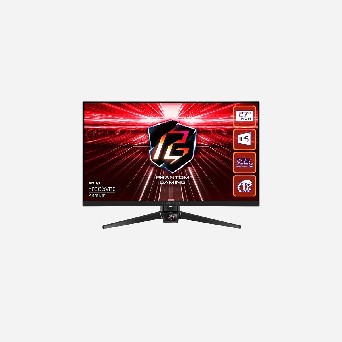 Asrock PG27FF1A - Écran 27" Full HD 1920x1080 IPS 165Hz 1ms HDR10 FreeSync Premium, 2xHDMI 2.0, DisplayPort 1.2, Noir - Asrock PG27FF1A. Taille de l'écran: 68,6 cm (27"), Résolution de l'écran: 1920 x 1080 pixels, Type HD: Full HD, Temps de réponse: 1 ms, Format d'image: 16:9, Angle de vision horizontal: 178°, Angle de vision vertical: 178°. Haut-parleurs intégrés. Montage VESA. Couleur du produit: Noir