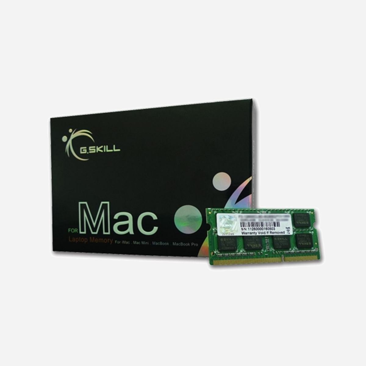 G.Skill 8GB DDR3-1600 SO-DIMM 204-Pin 1.5V CL11 Unbuffered, Module 1x8GB, Frequence 1600MHz, Pour Ordinateur Portable, 67.6mm x 30mm - G.Skill 8GB DDR3-1600. composant pour: Ordinateur portable, Mémoire interne: 8 Go, Disposition de la mémoire (modules x dimensions): 1 x 8 Go, Type de mémoire interne: DDR3, Fréquence de la mémoire: 1600 MHz, Support de mémoire: 204-pin SO-DIMM, Latence CAS: 11