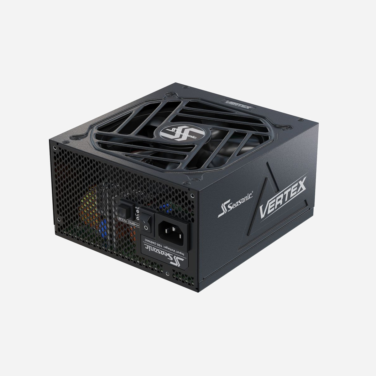 Seasonic VERTEX PX-850 850W ATX 3.0 Modulaire 80 PLUS Platinum, Ventilateur 135mm FDB, Condensateurs Japonais, Câbles UC/PCIe/Molex/SATA - Seasonic VERTEX PX-850. Puissance totale: 850 W, Tension d'entrée AC: 100 - 240 V, Fréquence d'entrée AC: 50 - 60 Hz. Connecteur de la carte mère: 24-pin ATX, Longueur de câble d'alimentation de carte-mère: 61 cm, Longueur du câble d'alimentation SATA: 470,550,570,700,760,860,950 mm. Utilité: PC, Facteur de forme de l'unité d'alimentation: ATX, Certification 80 PLUS: 80 PLUS Platinum. Couleur du produit: Noir, Type de refroidissement: Actif, Diamètre du ventilateur: 13,5 cm. Câbles inclus: UC, PCIe, Peripheral (Molex), SATA