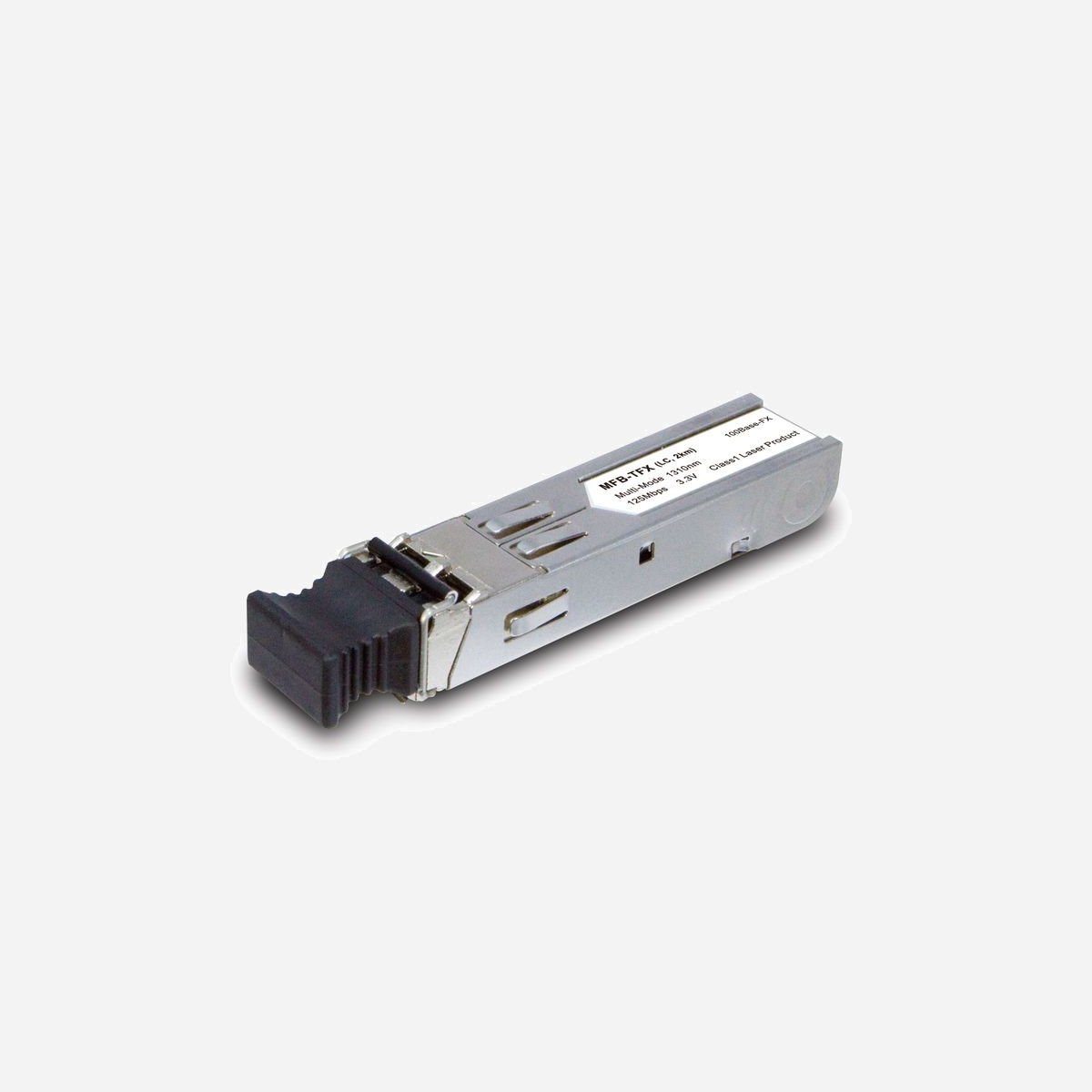PLANET MFB-TFX Module SFP Fibre Optique 100 Mbit/s, Multimode, Interface SFP, Température -40°C à 75°C, Métallique, 1 Port Fibre Channel - PLANET MFB-TFX. Type d'émetteur-récepteur SFP: Fibre optique, Débit de transfert des données maximum: 100 Mbit/s, Type d'interface: SFP. Couleur du produit: Métallique