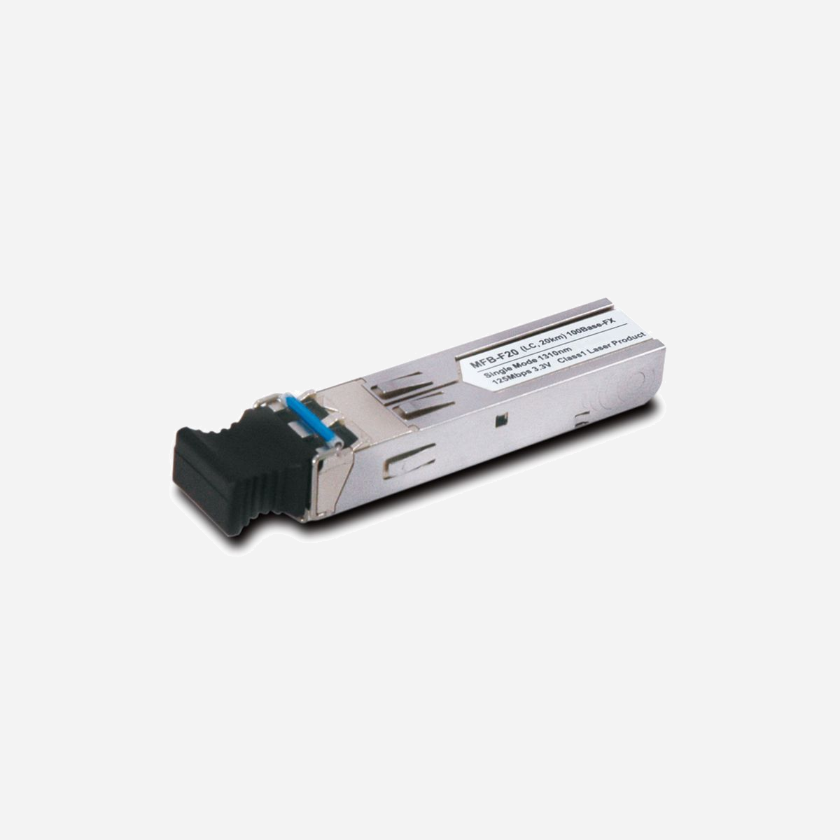 PLANET MFB-F20 Module SFP Fibre Optique 100 Mbit/s, 100Base-FX, Interface SFP, Compatible Fibre Monomodule, 0-50°C, Métallique - PLANET MFB-F20. Type d'émetteur-récepteur SFP: Fibre optique, Débit de transfert des données maximum: 100 Mbit/s, Type d'interface: SFP. Couleur du produit: Métallique